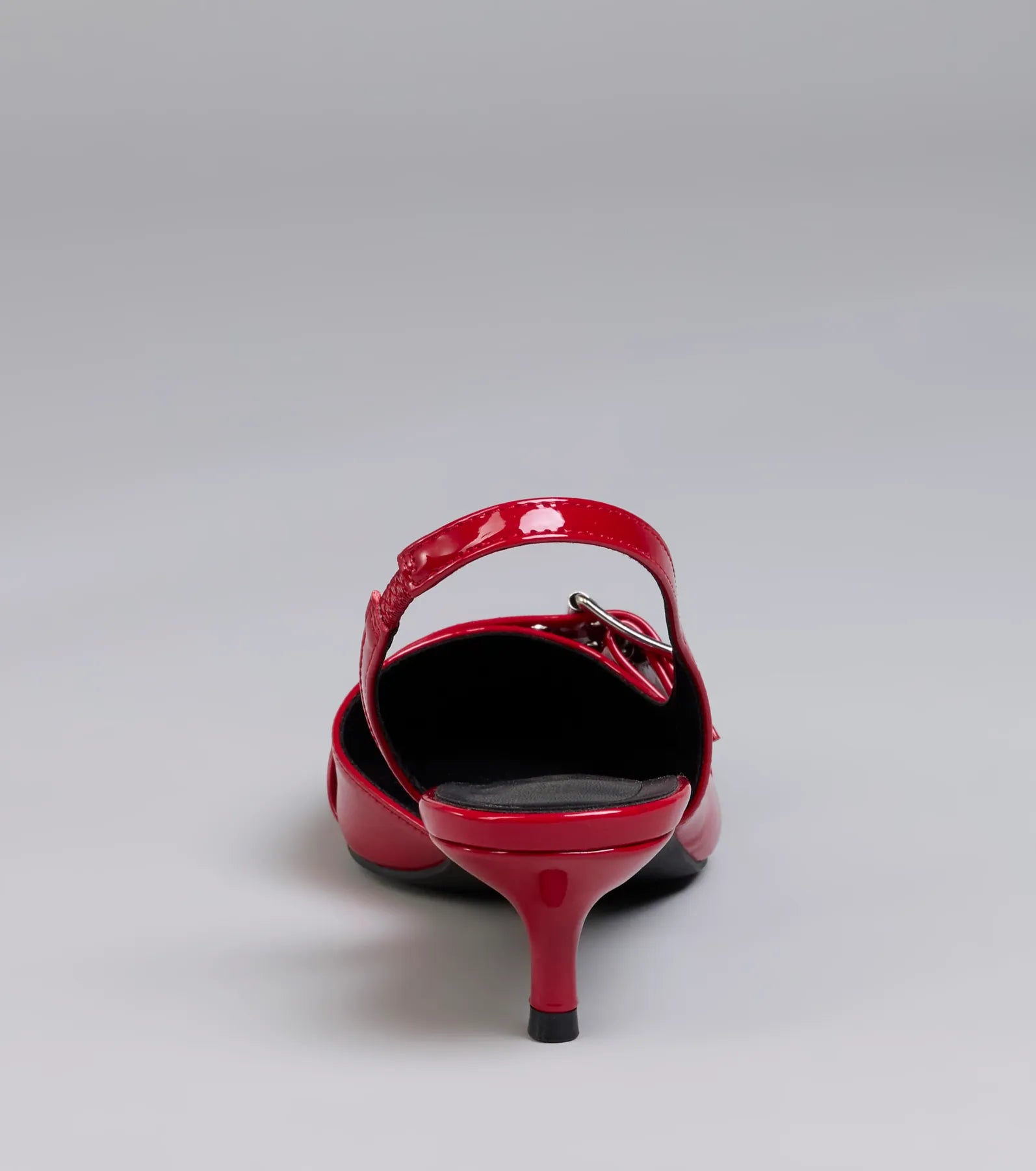 Turn heads in the Sleek Trendy Buckle Strap Slingback Kitten Heels, red heels showcasing a fresh trend or stylish detail made to elevate your full Windsor fit.