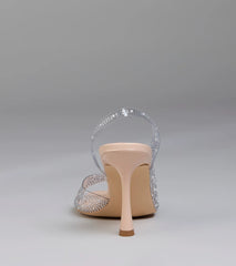 Turn heads in the Clear Goals Rhinestone Pearl Slingback Pumps, clear heels showcasing a fresh trend or stylish detail made to elevate your full Windsor fit.