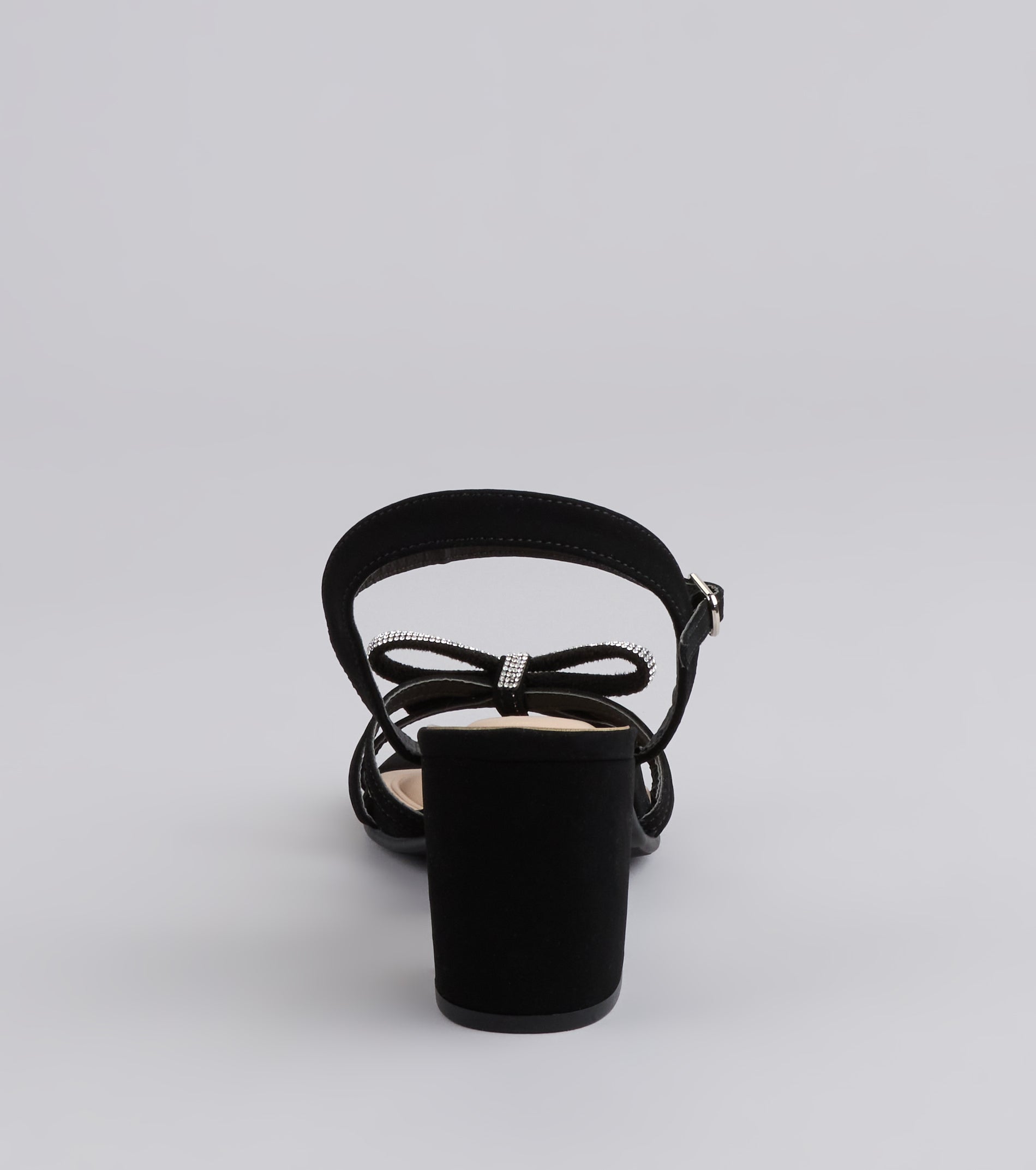 Style made simple with the Glitter And Grace Rhinestone Bow Heels, trendy women’s shoes that take your outfit from basic to bold in one step.