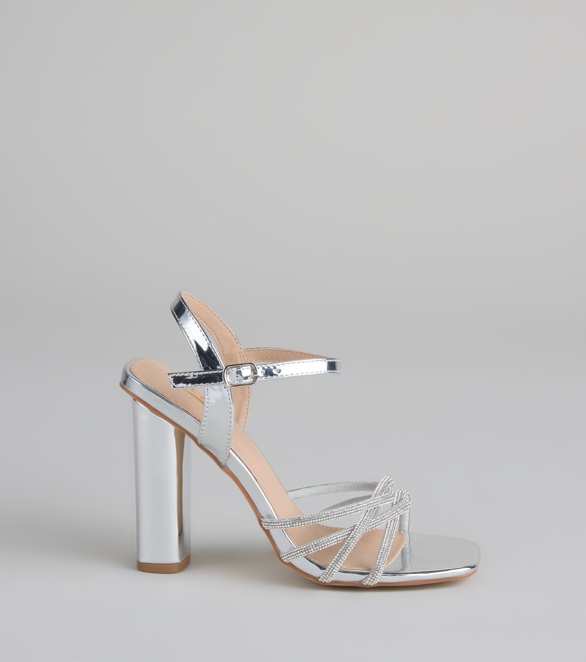 Style made simple with the Glow Getter Twisted Rhinestone Heels, trendy women’s shoes that take your outfit from basic to bold in one step.