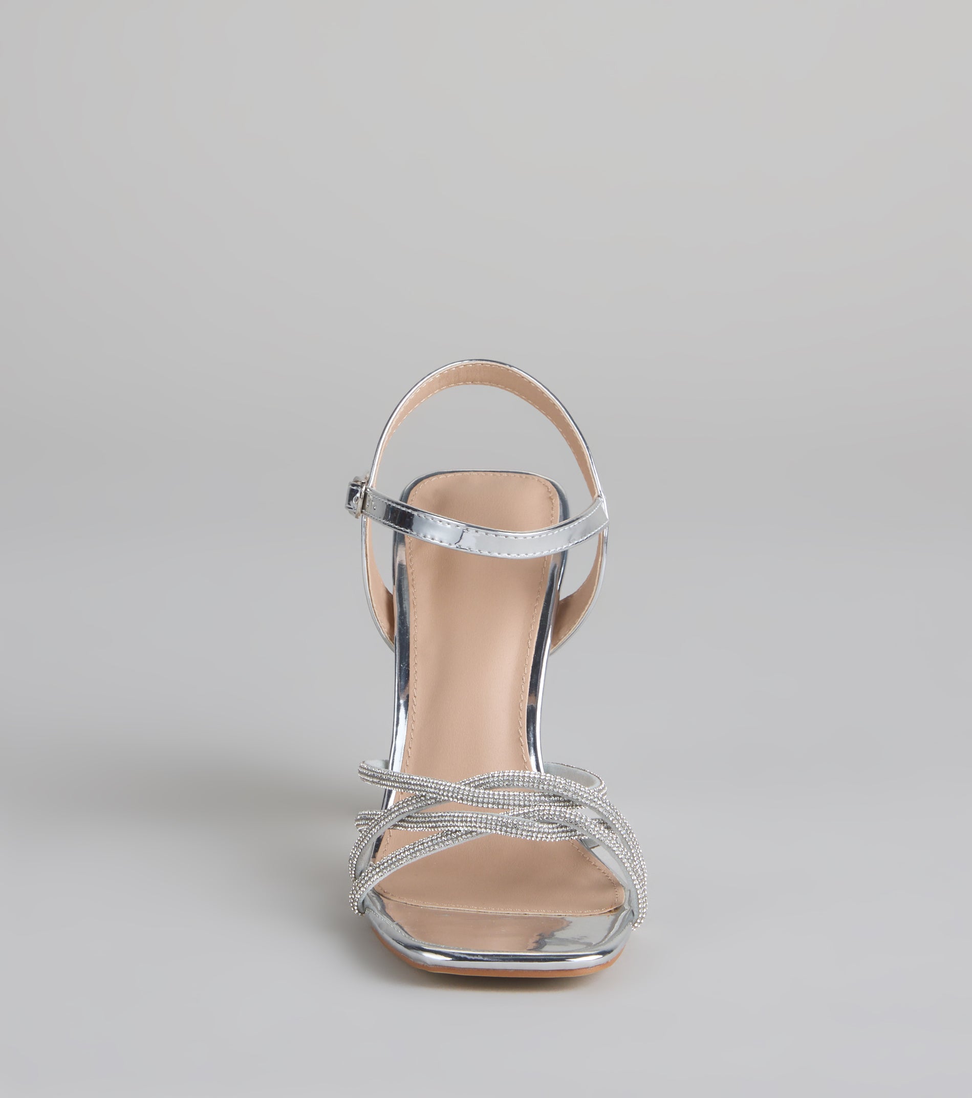 Style made simple with the Glow Getter Twisted Rhinestone Heels, trendy women’s shoes that take your outfit from basic to bold in one step.