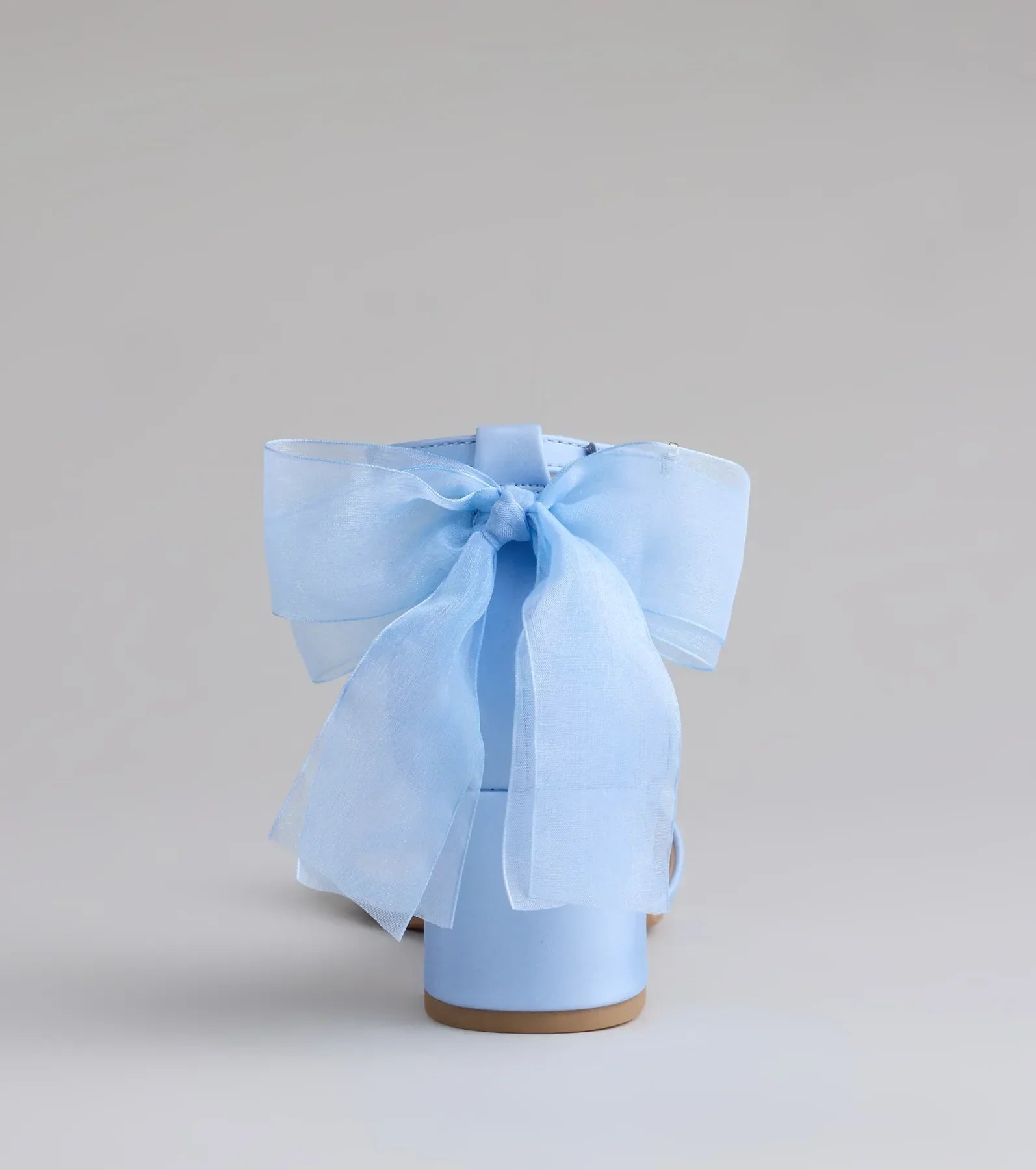 Elevate warm-weather looks with So Pretty Chiffon Bow Satin Block Heels in blue, a pair of trendy sandals bringing chic, modern flair to every step.