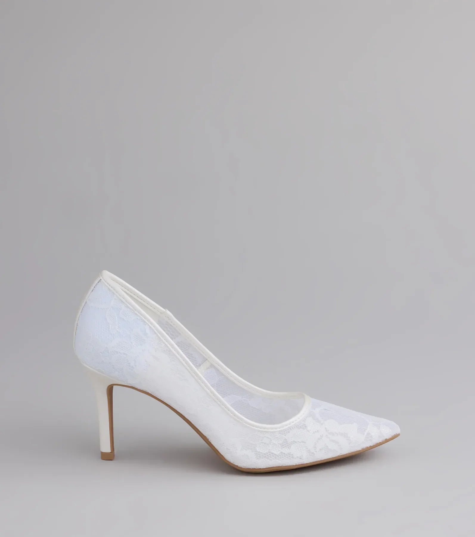 Style made simple with the Romance Always Lace Stiletto Pumps in white, trendy women’s shoes that take your outfit from basic to bold in one step.
