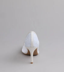 Style made simple with the Romance Always Lace Stiletto Pumps in white, trendy women’s shoes that take your outfit from basic to bold in one step.