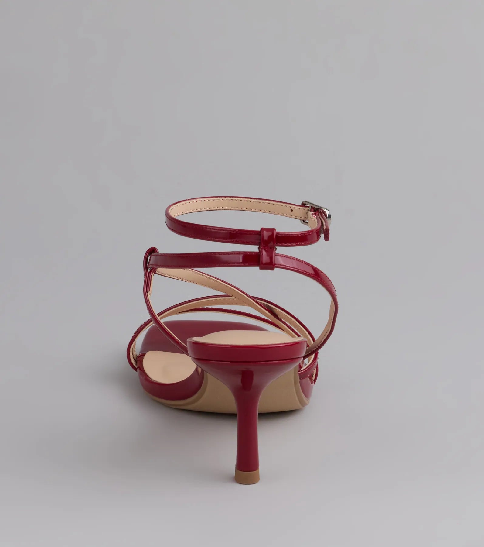 Style made simple with the Simply Stunning Strappy Kitten Heels in wine, trendy women’s shoes that take your outfit from basic to bold in one step.
