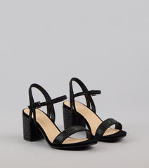 Style made simple with the Disco Dreams Rhinestone Block Heels, trendy women’s shoes that take your outfit from basic to bold in one step.