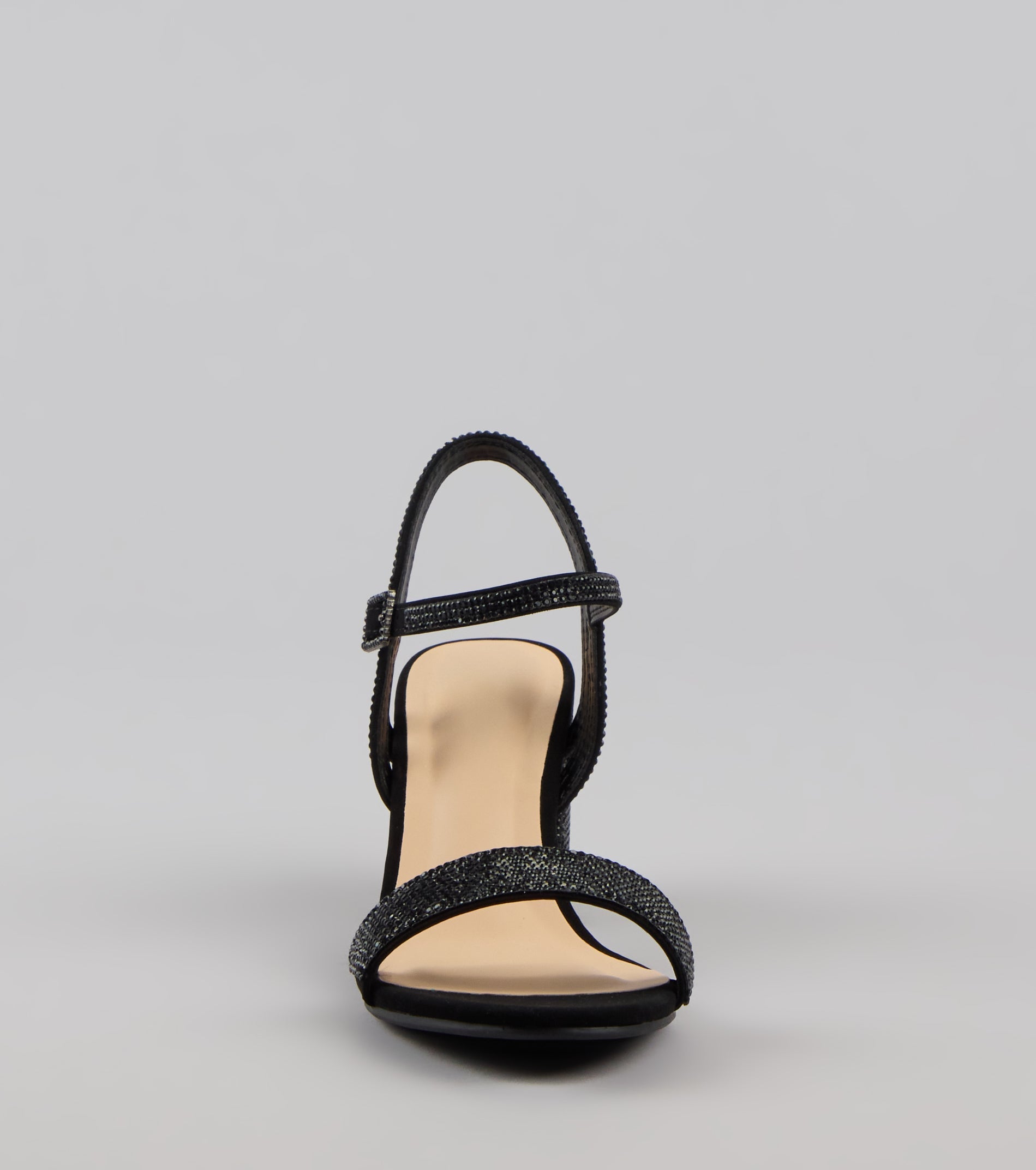 Style made simple with the Disco Dreams Rhinestone Block Heels, trendy women’s shoes that take your outfit from basic to bold in one step.