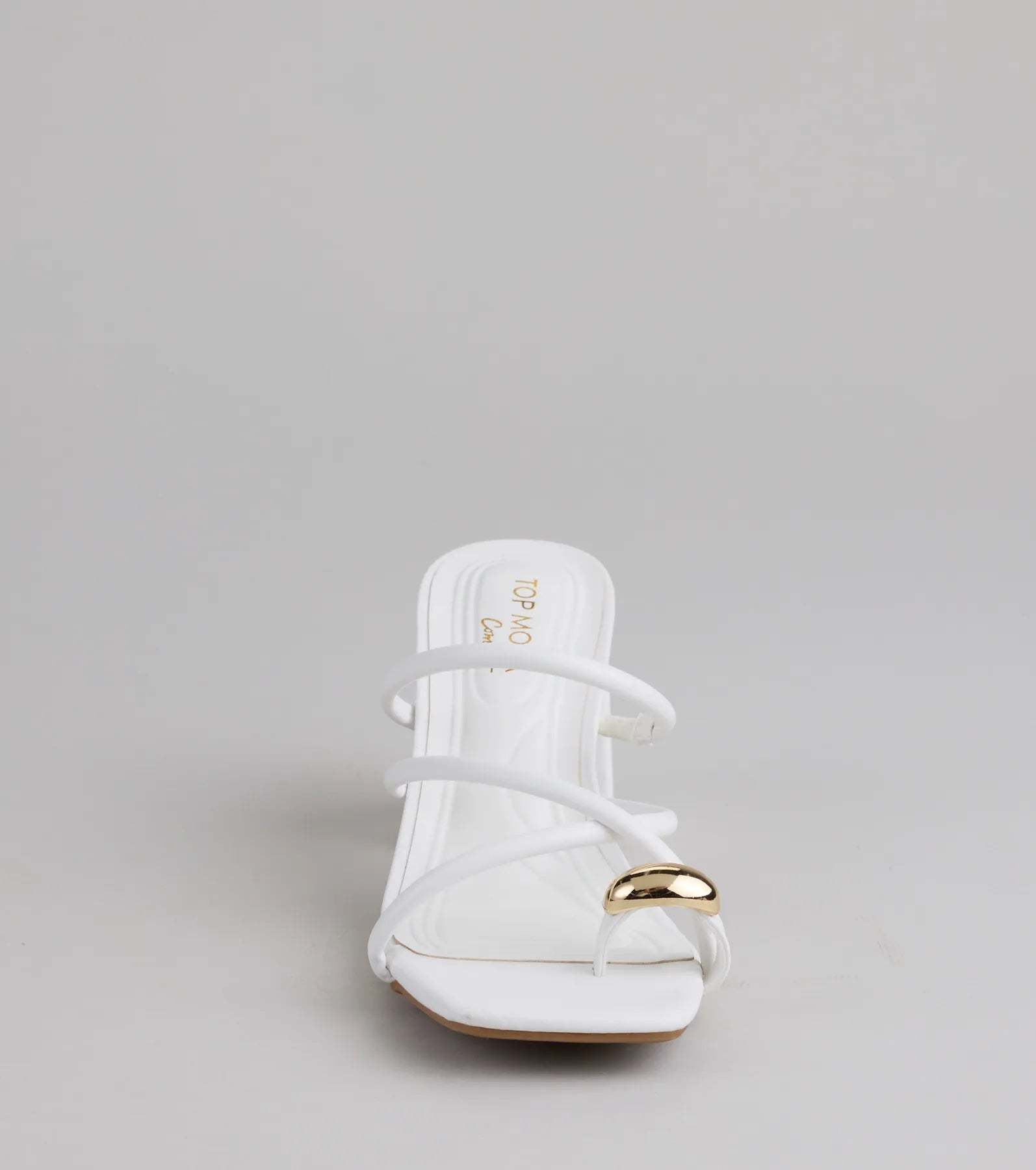 Style made simple with the Walking Pretty Toe Ring Heels in white, trendy women’s shoes that take your outfit from basic to bold in one step.