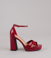 This piece brings trend-right energy to the Weekend Glam Platform Block Heels, perfect for fall outfits that stand out.