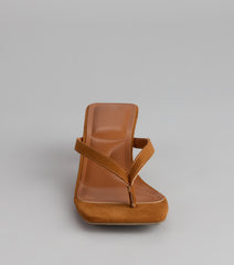 Feeling Chic Thong Square Toe Heels