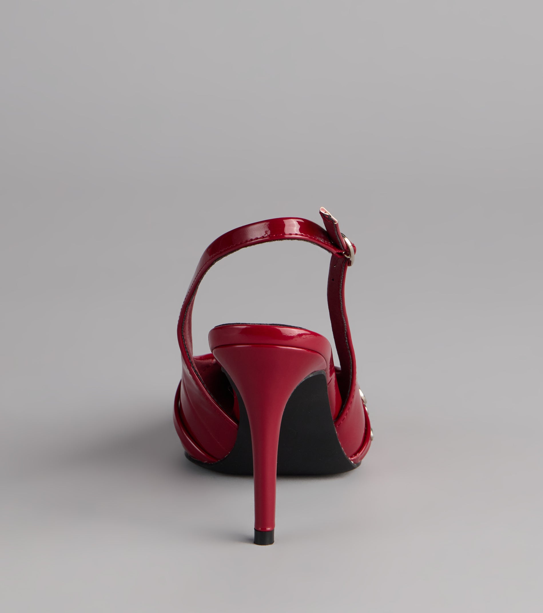 Style made simple with the Final Touch Buckle Stiletto Pumps in wine, trendy women’s shoes that take your outfit from basic to bold in one step.