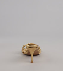 Style made simple with the Shine Bright Metallic Thong Kitten Heels, trendy women’s shoes that take your outfit from basic to bold in one step.