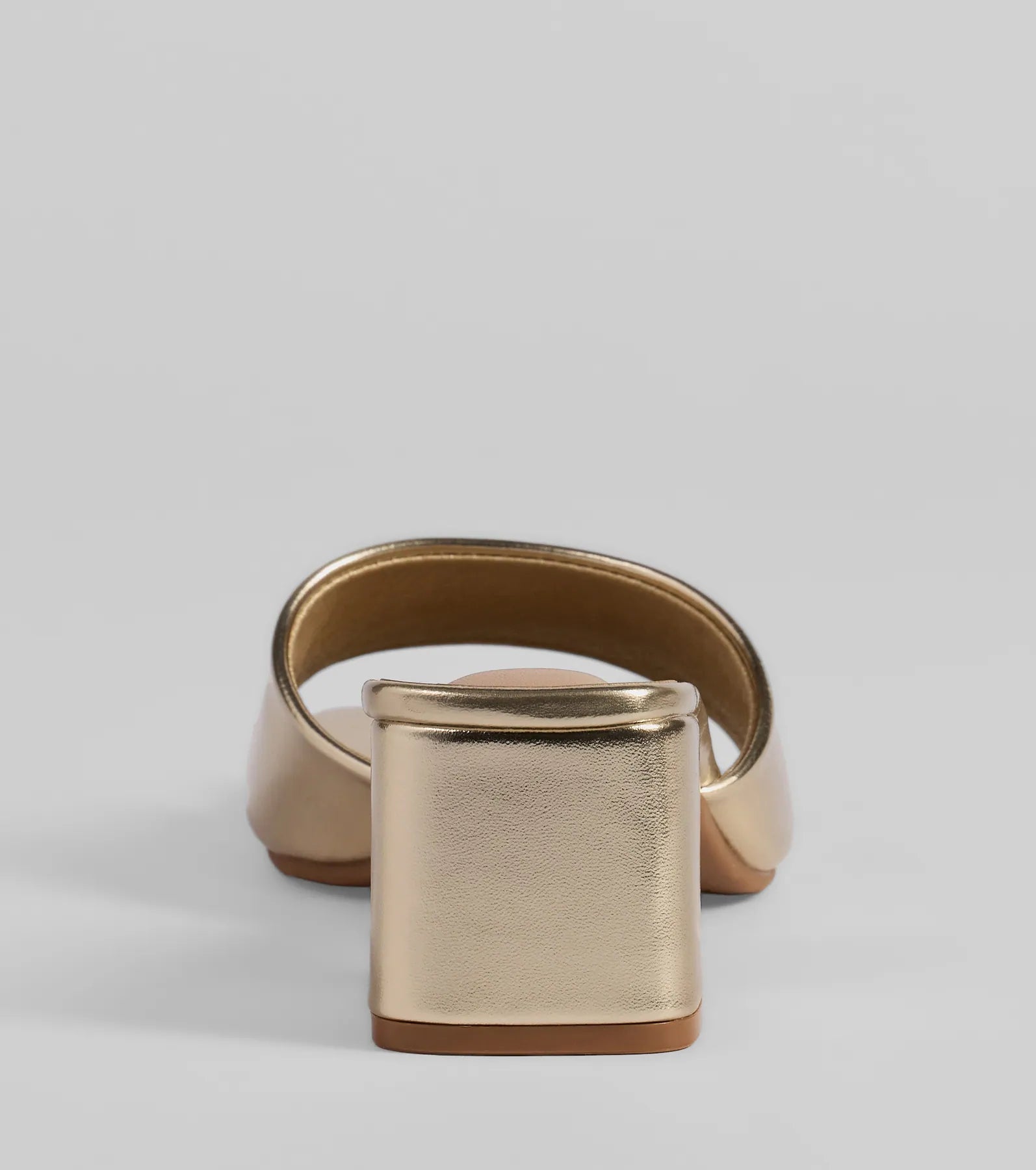 Whether you're dressing up for a romantic date or a Galentine's event, the Chic Upgrade Basic Block Heel Mules in gold are the perfect accessory to elevate your Millitary Ball attire.