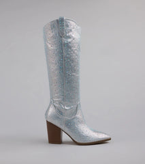 Style made simple with the Shimmer And Shine Rhinestone Cowboy Boots in silver, trendy women’s shoes that take your outfit from basic to bold in one step.
