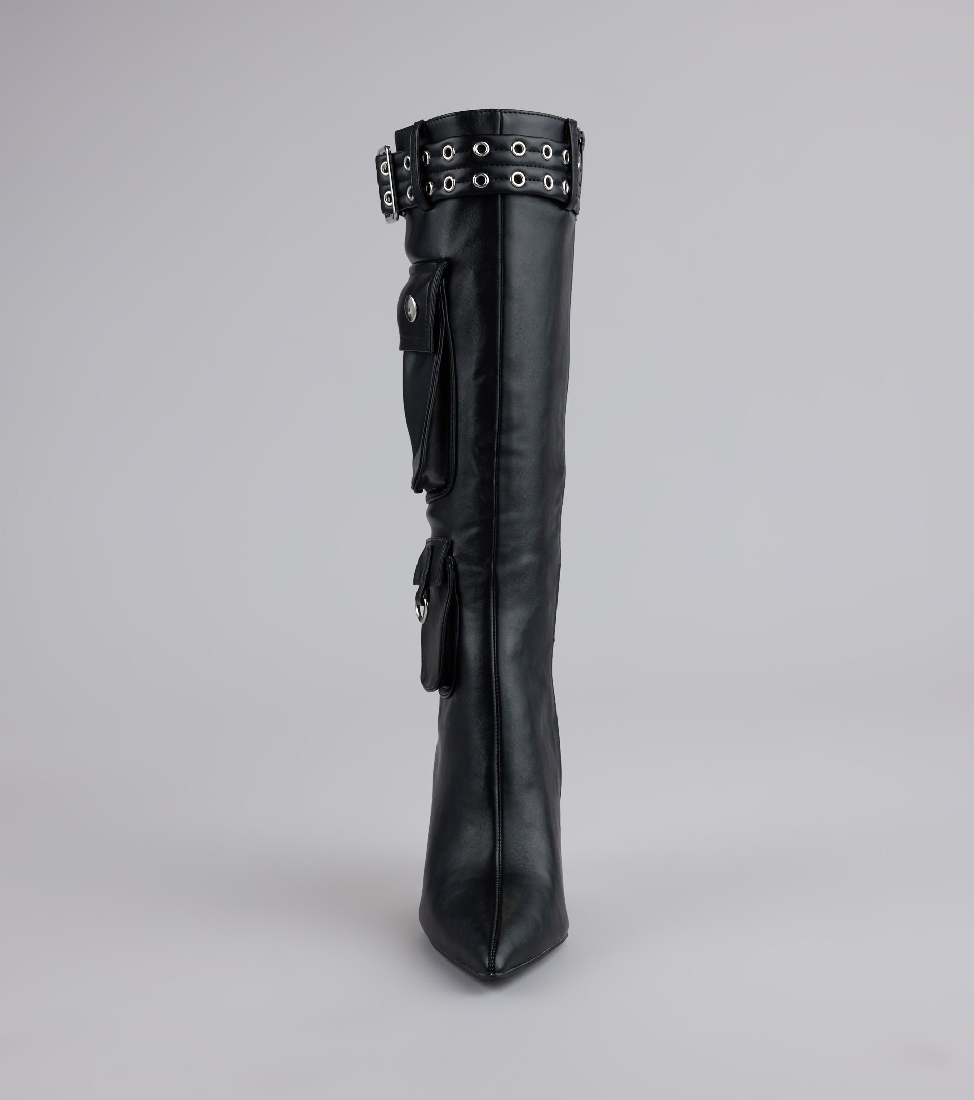 This piece brings trend-right energy to the Hot on the Heist Buckled Pocket Stiletto Boots, perfect for fall outfits that stand out.