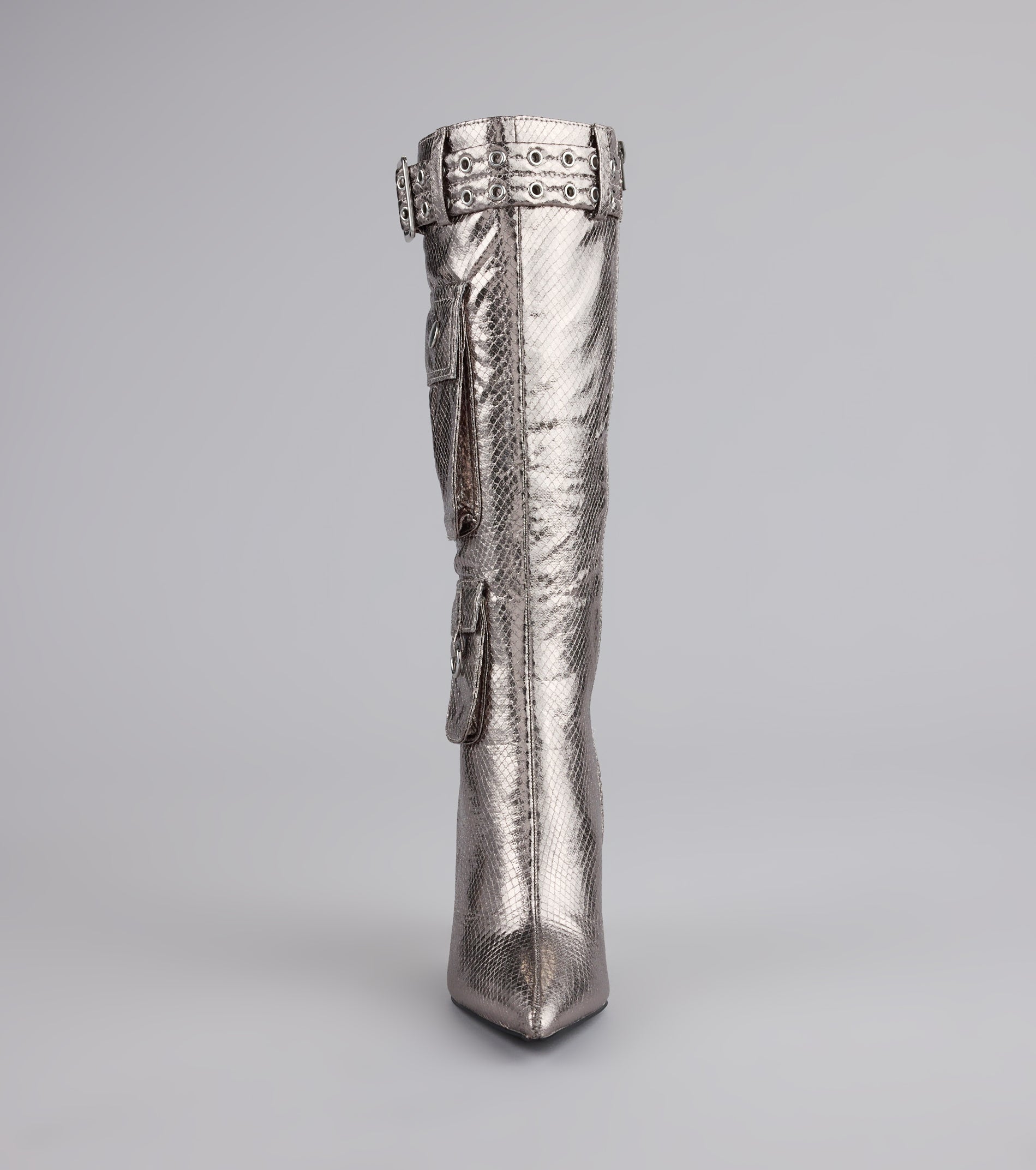 This piece brings trend-right energy to the Hot on the Heist Buckled Pocket Stiletto Boots, perfect for fall outfits that stand out.