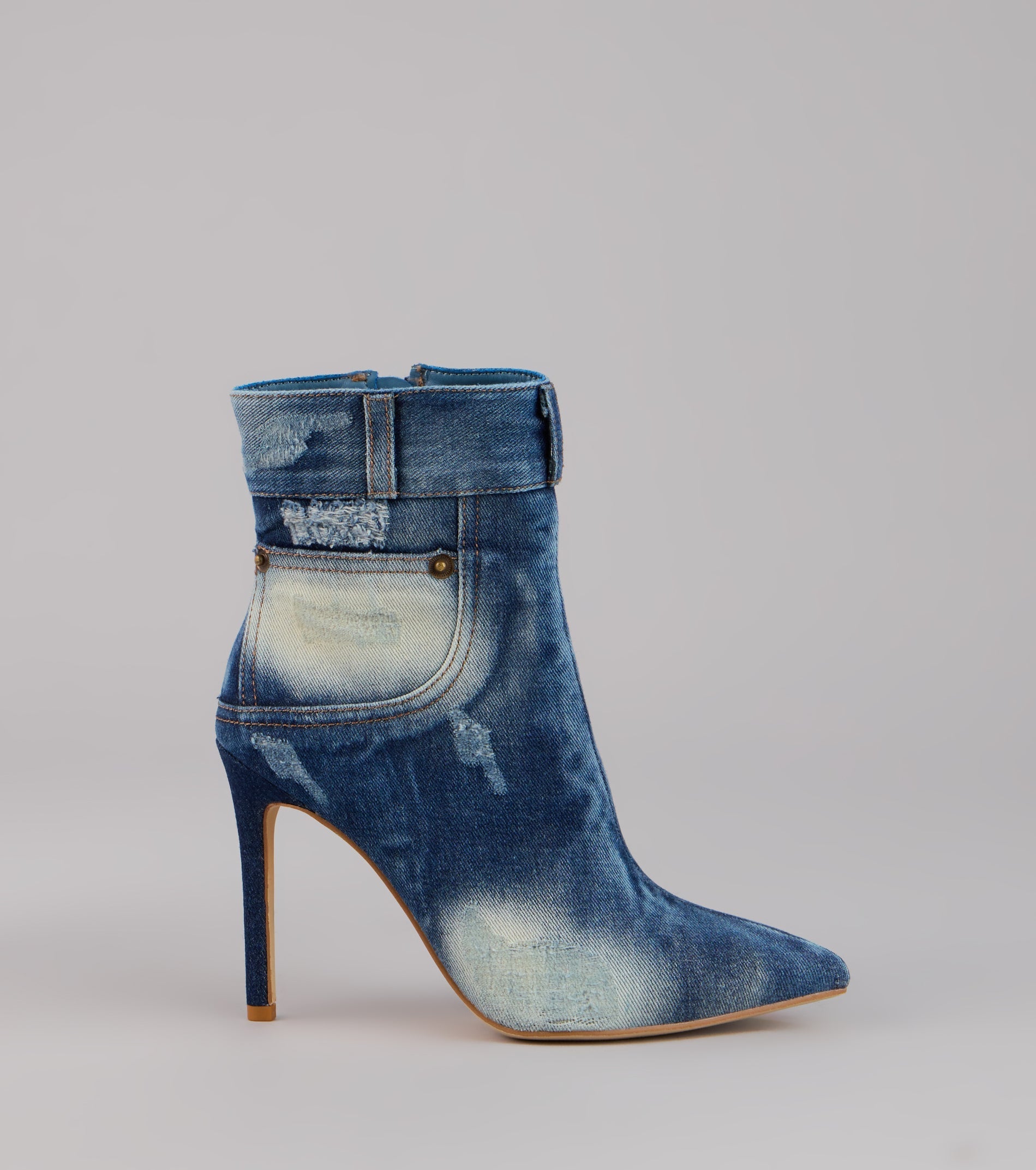 Style made simple with the City Blues Denim Stiletto Booties, trendy women’s shoes that take your outfit from basic to bold in one step.