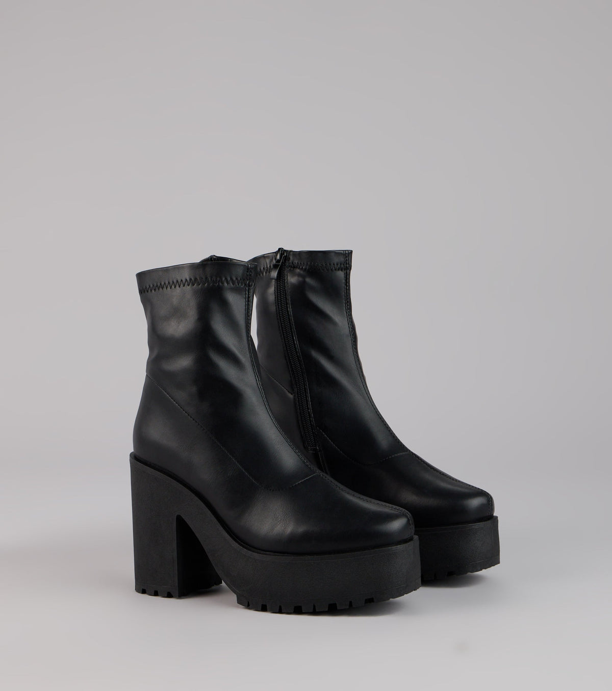 Style made simple with the Power Stomp Platform Ankle Booties, trendy women’s shoes that take your outfit from basic to bold in one step.