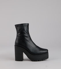 Style made simple with the Power Stomp Platform Ankle Booties, trendy women’s shoes that take your outfit from basic to bold in one step.