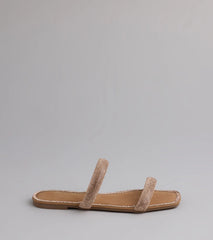 Style made simple with the Step Into Glam Rhinestone Sandals in rose gold, trendy women’s shoes that take your outfit from basic to bold in one step.