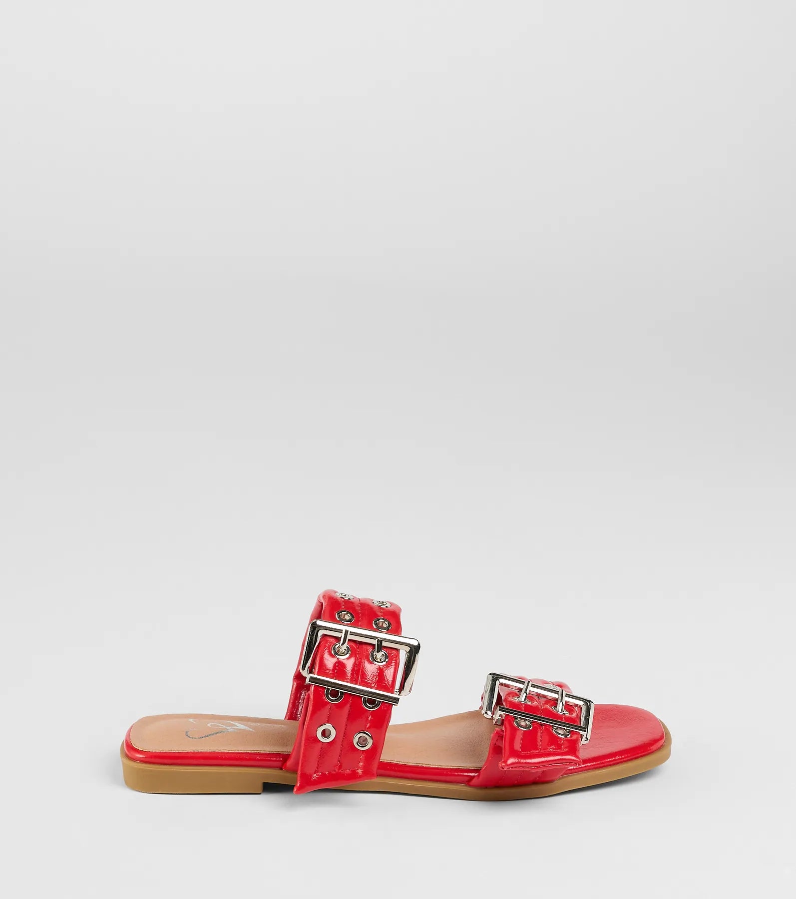 Elevate warm-weather looks with Get It Girl Buckle Strappy Sandals in red, a pair of trendy sandals bringing chic, modern flair to every step.