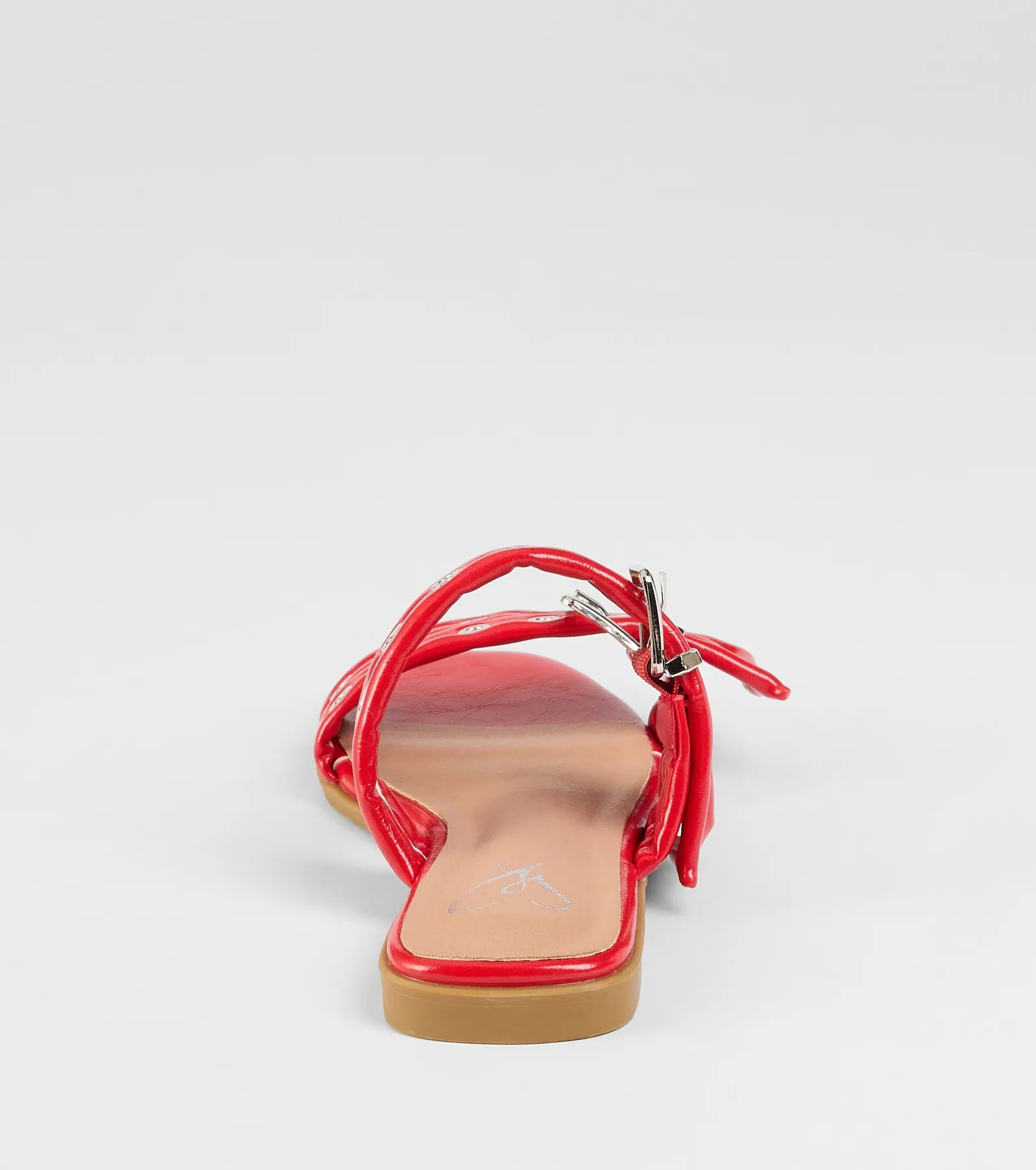 Elevate warm-weather looks with Get It Girl Buckle Strappy Sandals in red, a pair of trendy sandals bringing chic, modern flair to every step.