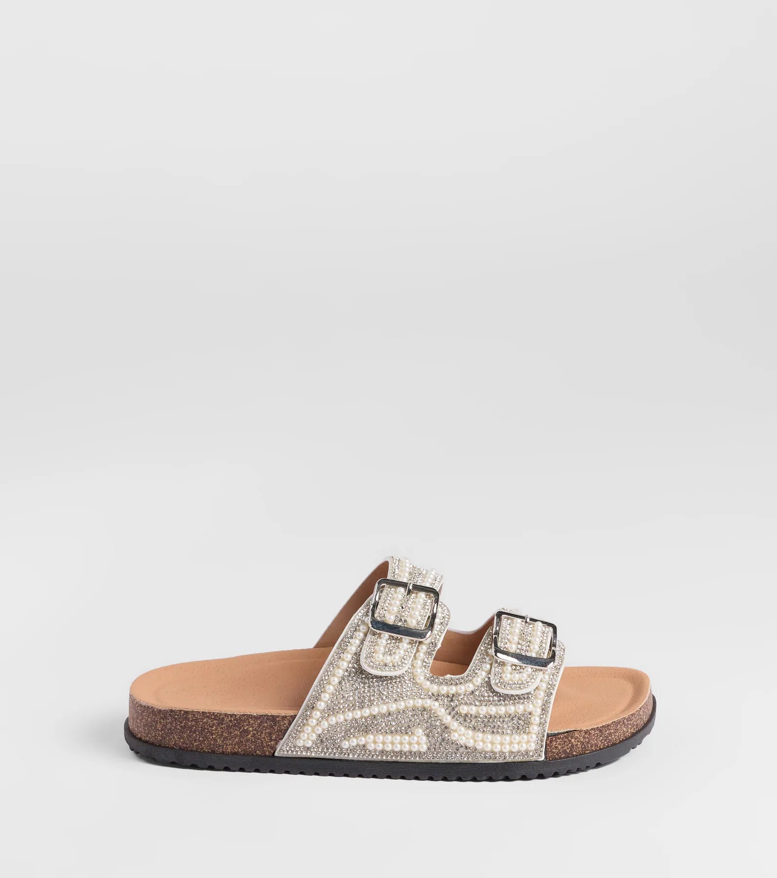 Get inspired with the Pretty Glam Rhinestone Pearl Buckle Slide Sandals, a feed-worthy white piece that’s part of Windsor's updated and curated women’s clothing edit packed with must-have fall outfit ideas.