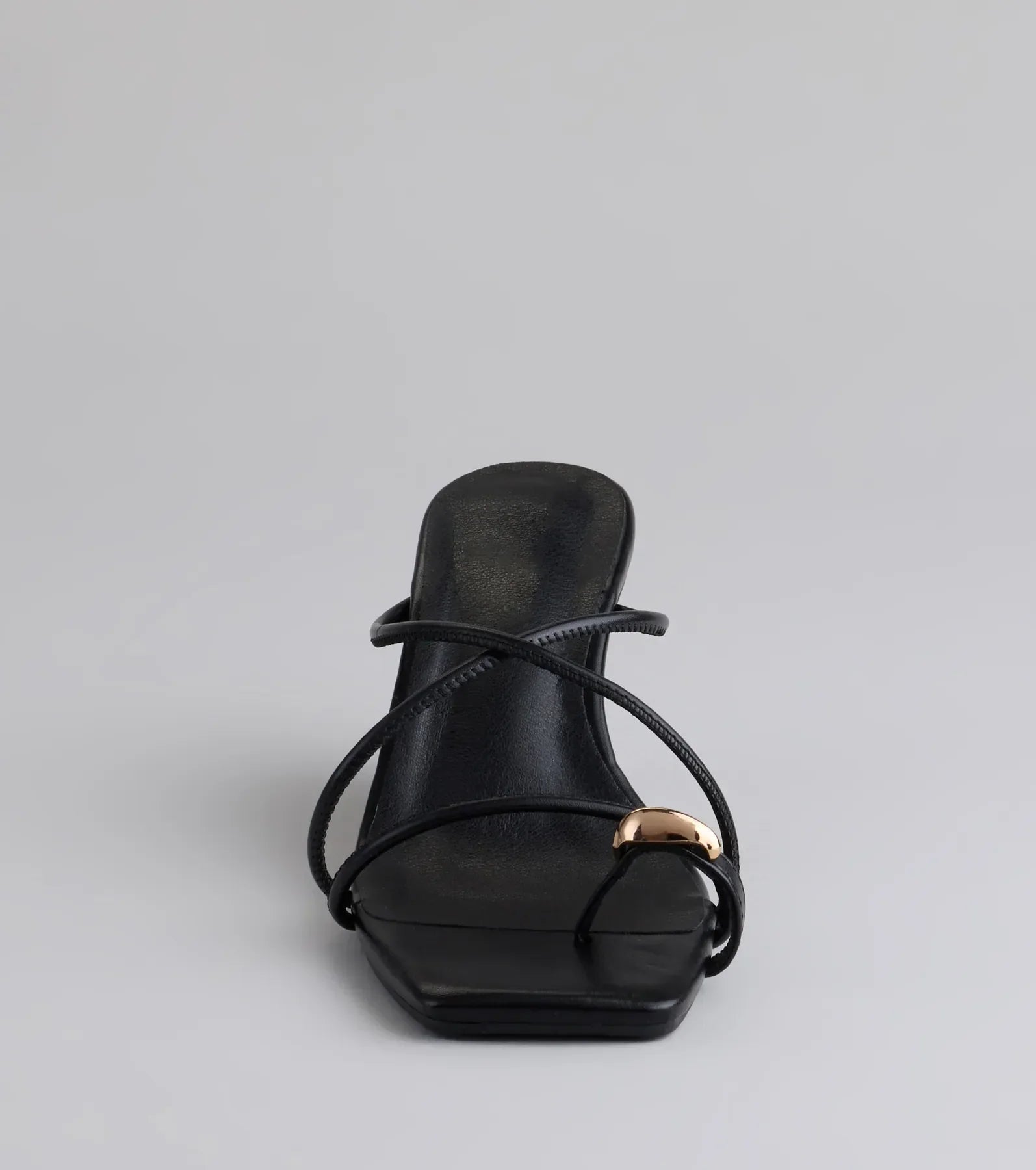 Style made simple with the Refined And Classy Toe Ring Strappy Wedges in black, trendy women’s shoes that take your outfit from basic to bold in one step.