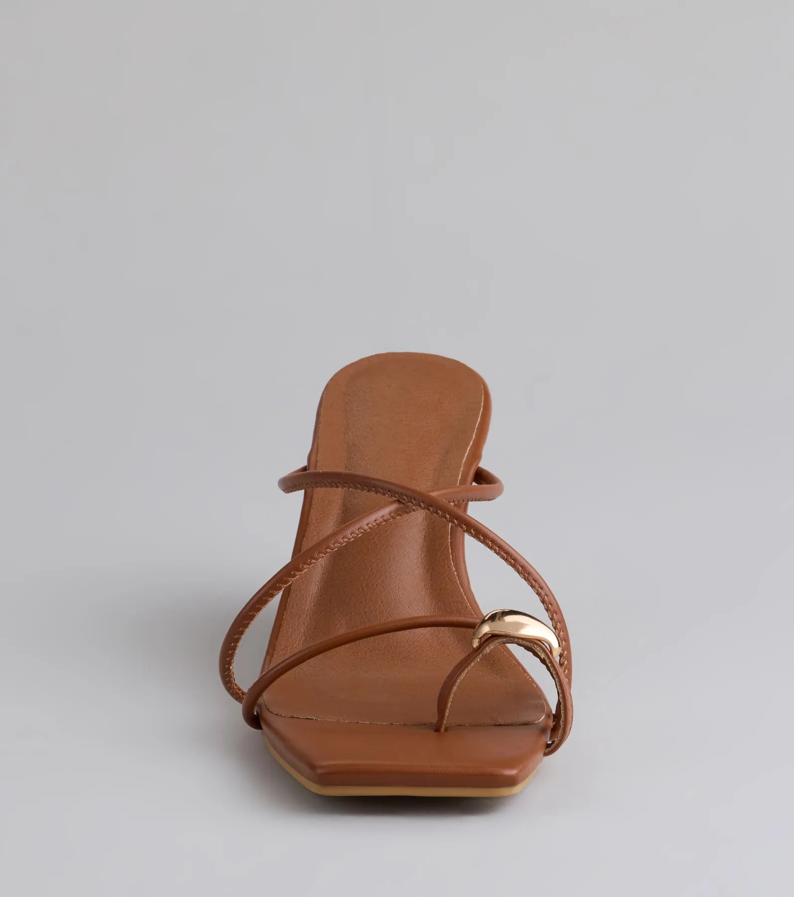 Turn heads in the Refined And Classy Toe Ring Strappy Wedges, tan heels showcasing a fresh trend or stylish detail made to elevate your full Windsor fit.