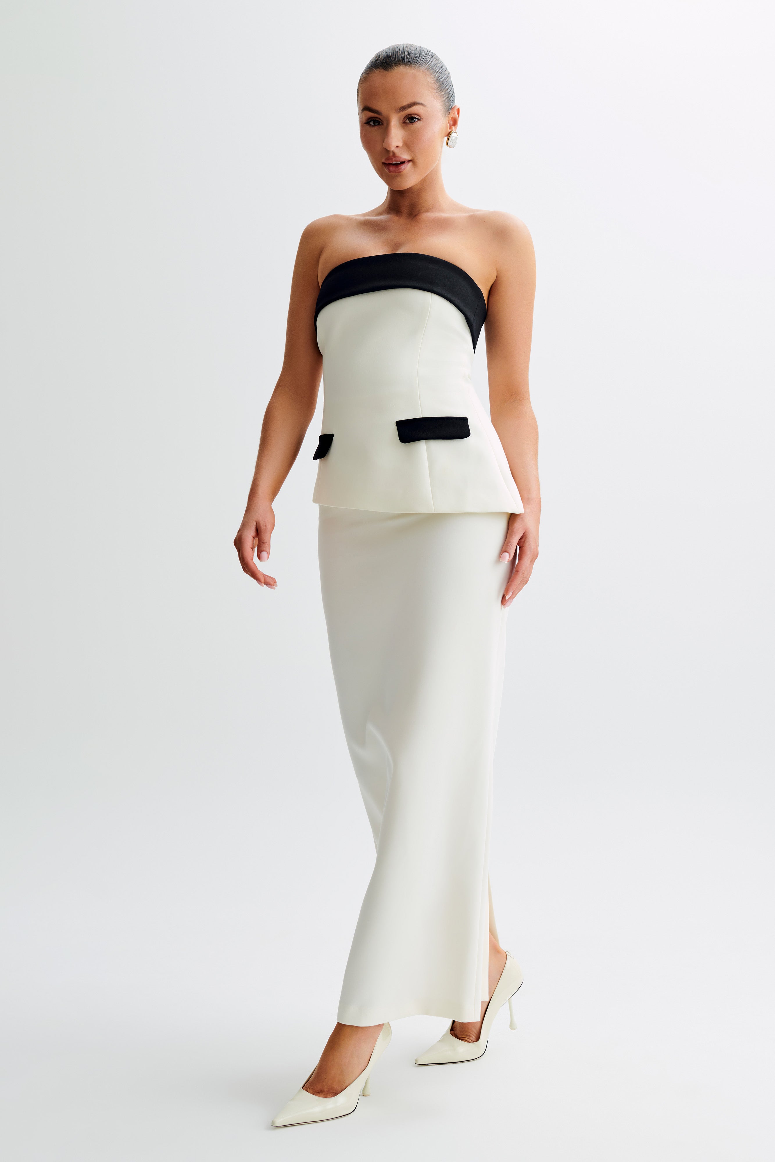 Micah Suiting Maxi Skirt - White