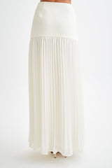 Jillian Pleated Maxi Skirt - Ivory