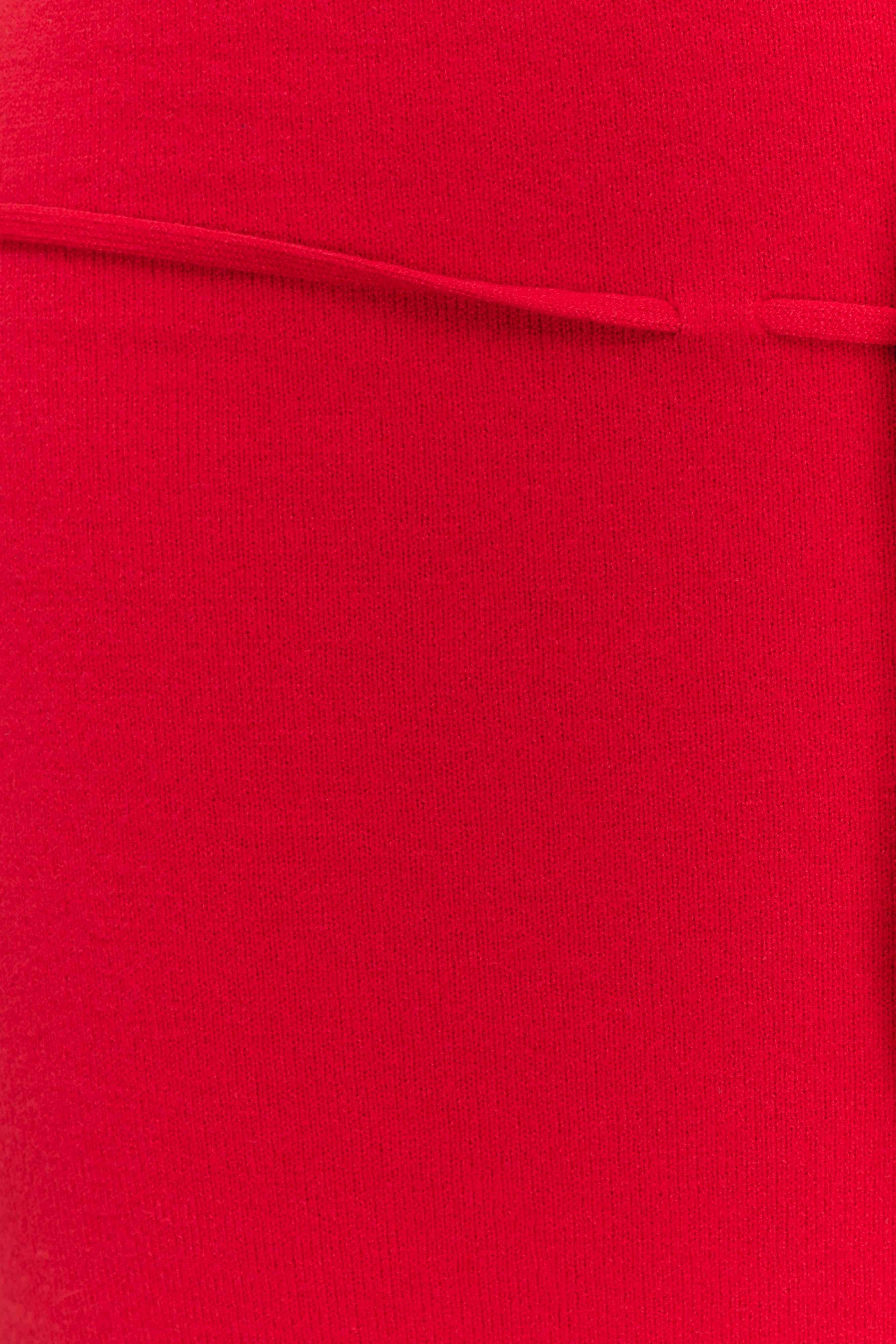 Polly Off Shoulder Long Sleeve Knit Top - Red