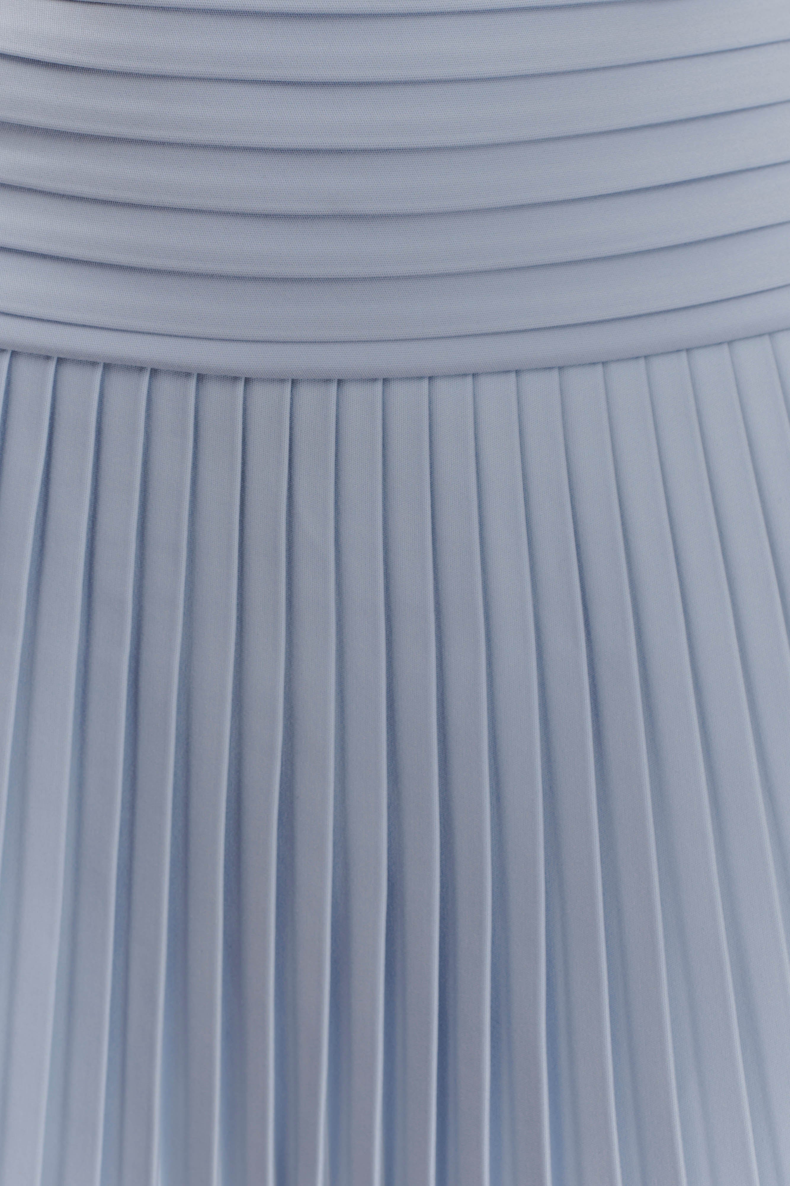 Rylee Multi Pleat Mini Dress - Ice Blue