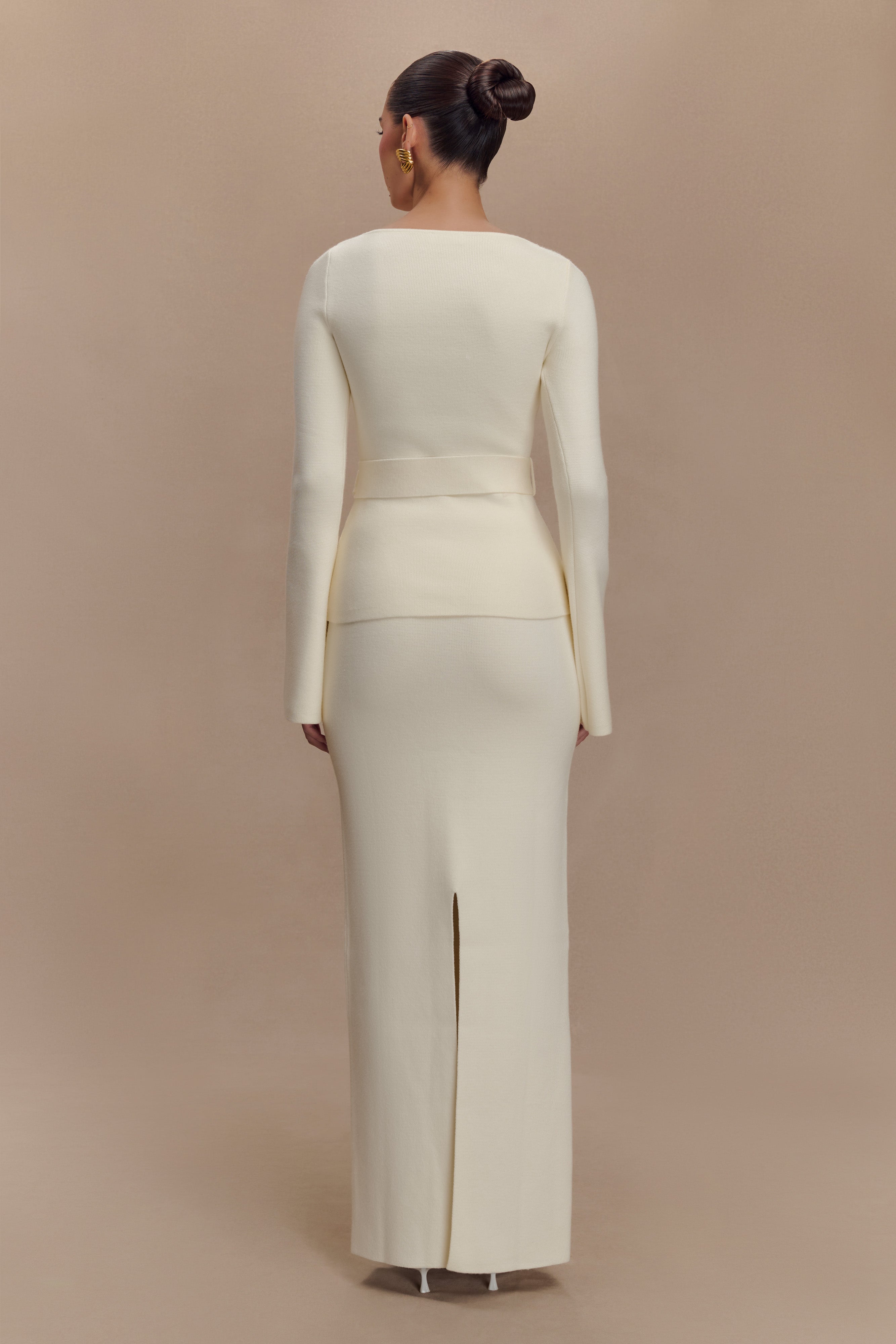 Kyle Knit Maxi Skirt - Ivory