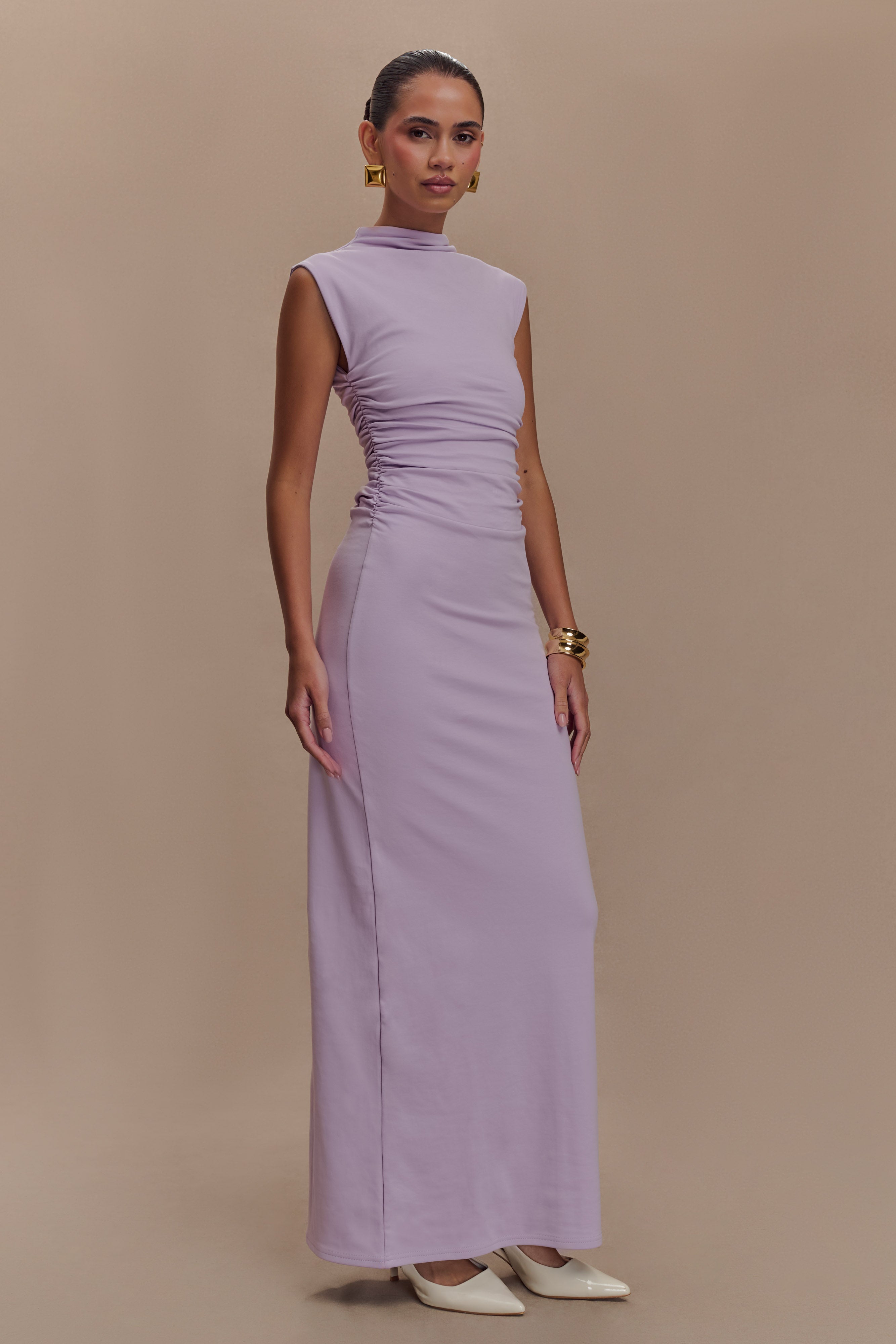 Elliot High Neck Sleeveless Maxi Dress - Lilac