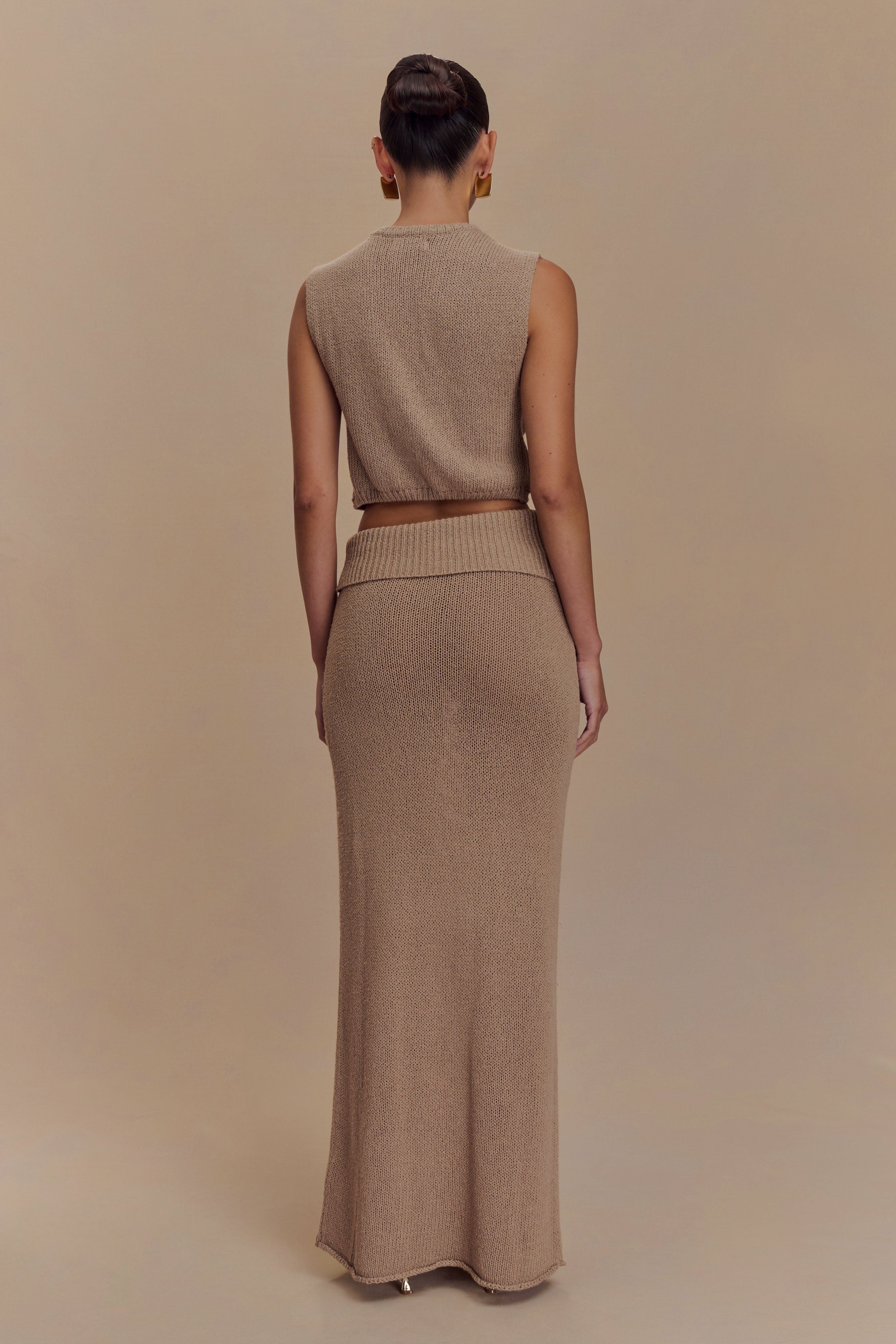 Sloane Knit Maxi Skirt - Latte