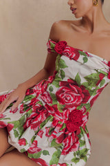 Giovanna Off Shoulder Mini Dress - Sonia Rose Print