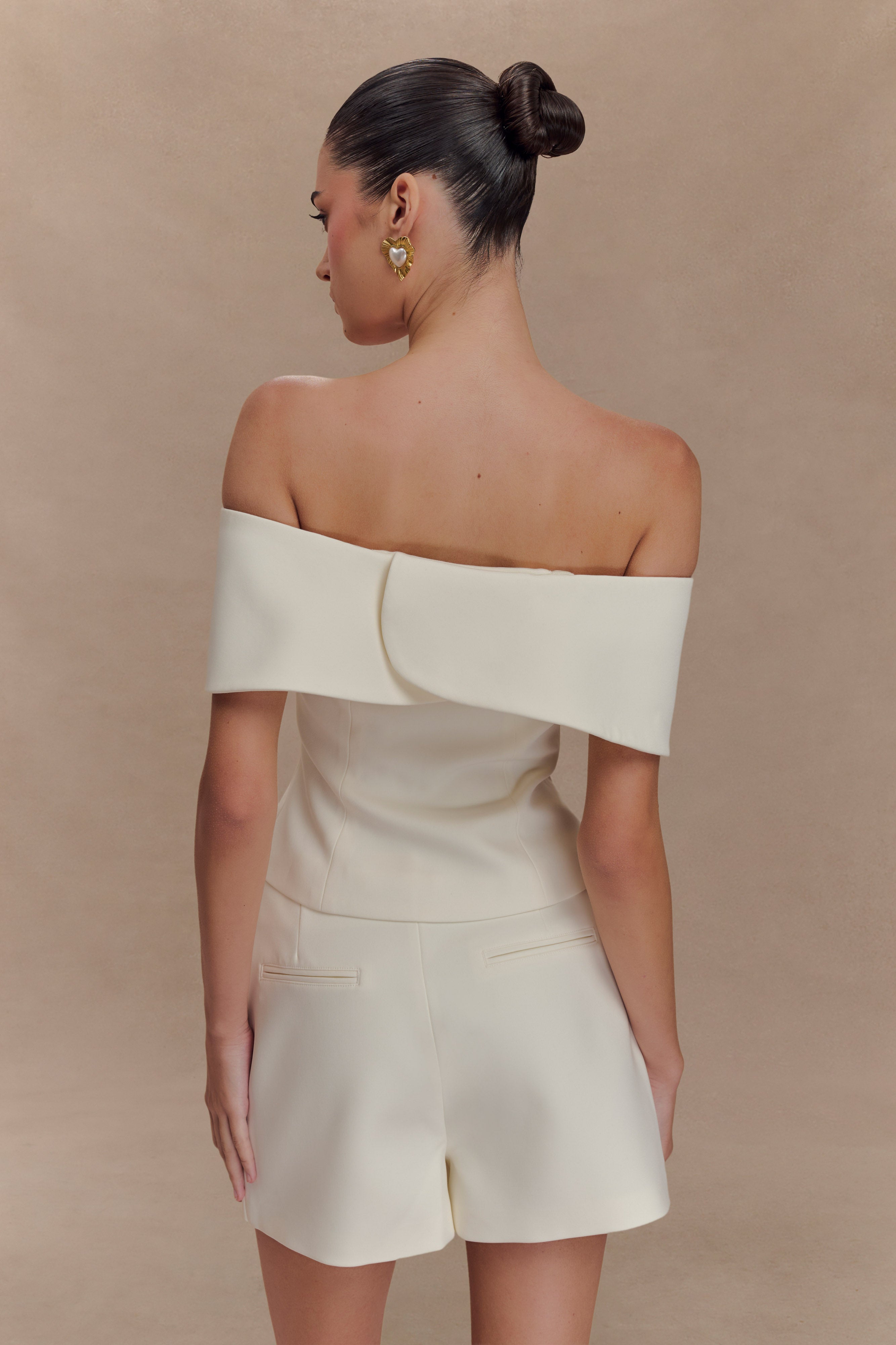 Alix Suiting Mini Skort - Ivory