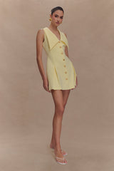 Oli Sleeveless Mini Dress - Lemon