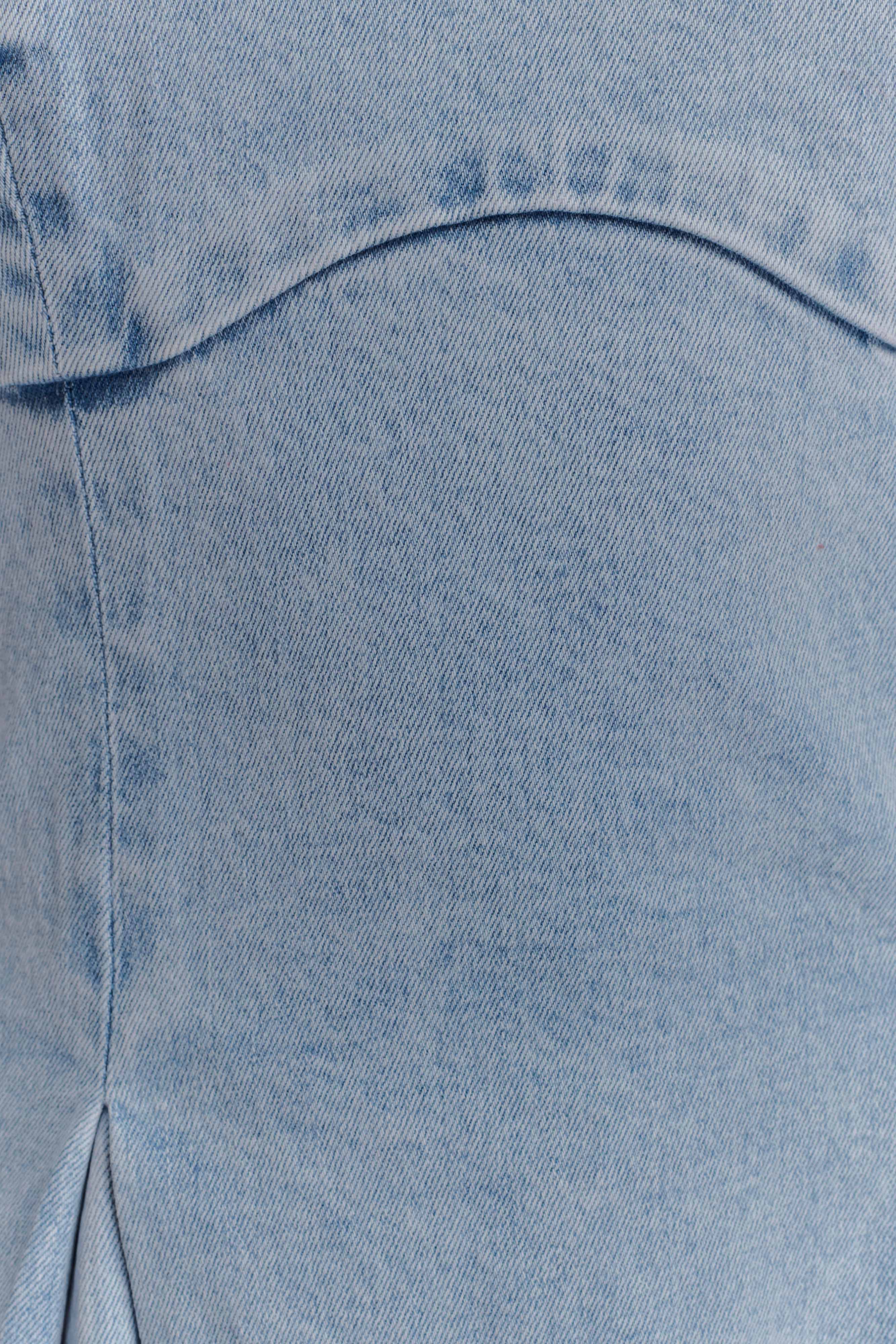 Harlyn Denim Midi Dress - Light Blue