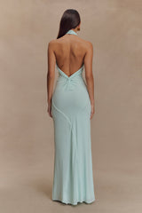 Elyna Slinky Halter Maxi Dress - Lagoon