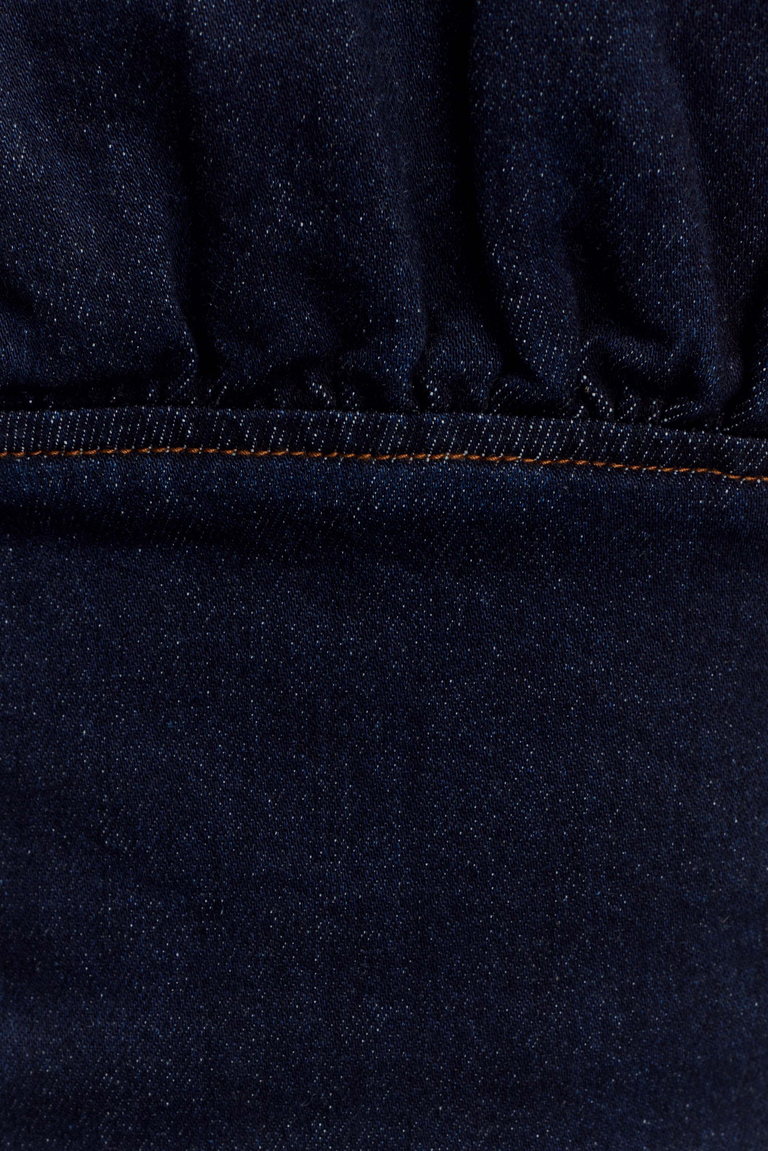 Cecilia Denim Frill Corset - Indigo Blue