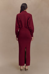 Kingston Knit Maxi Dress - Merlot