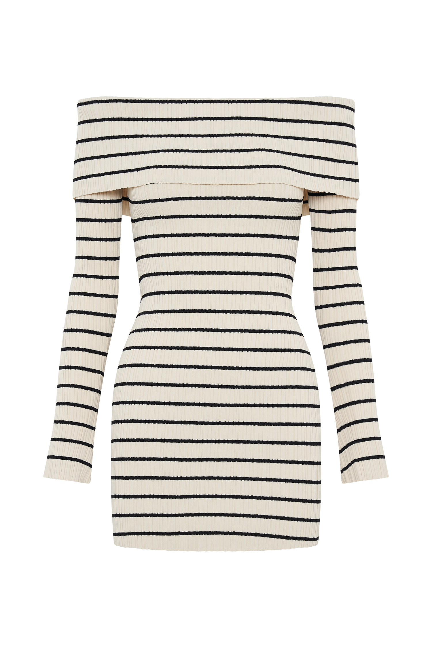 Dominica Off Shoulder Knit Mini Dress - Ivory