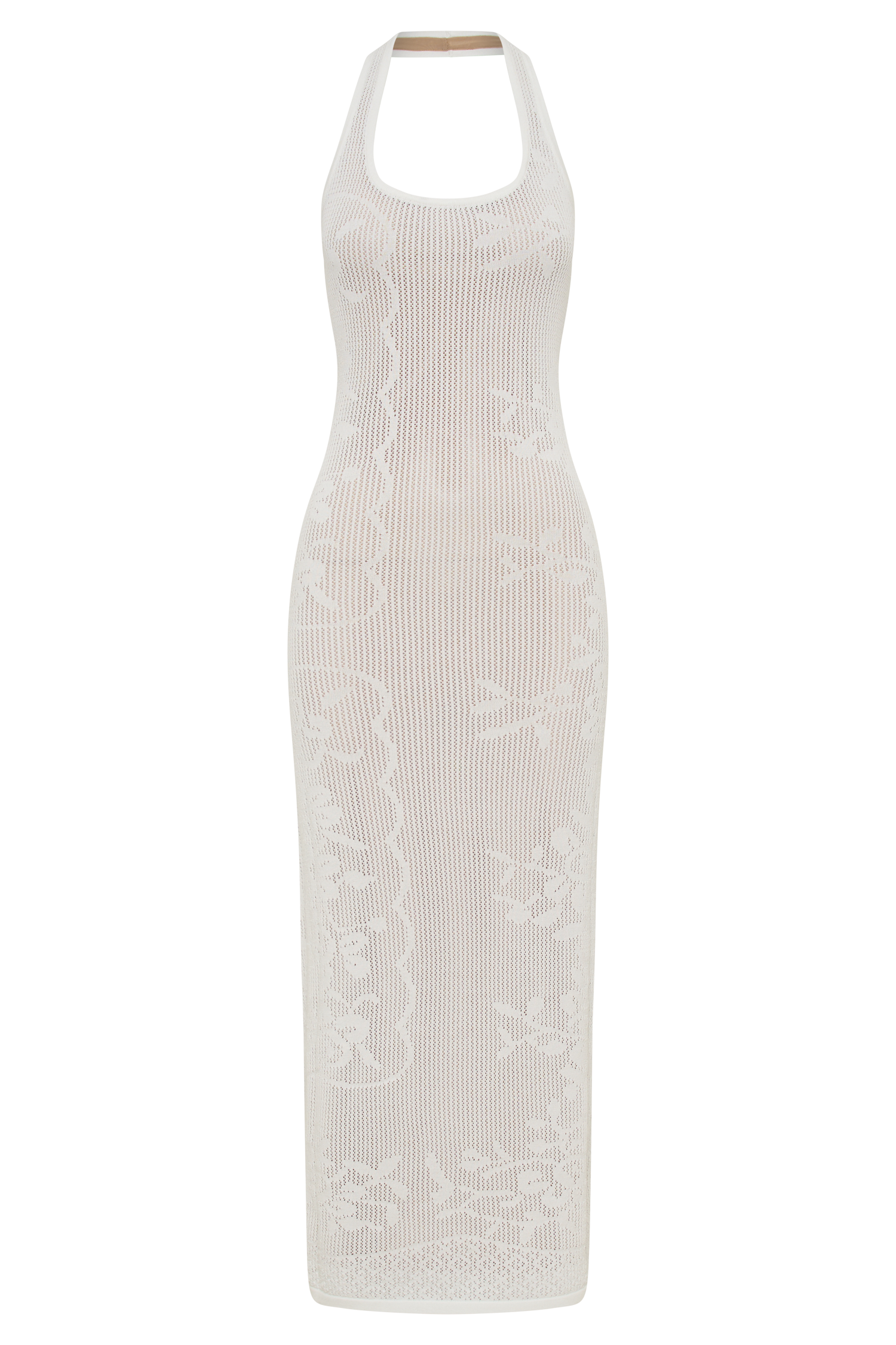 Patrizia Knit Halter Maxi Dress - Ivory