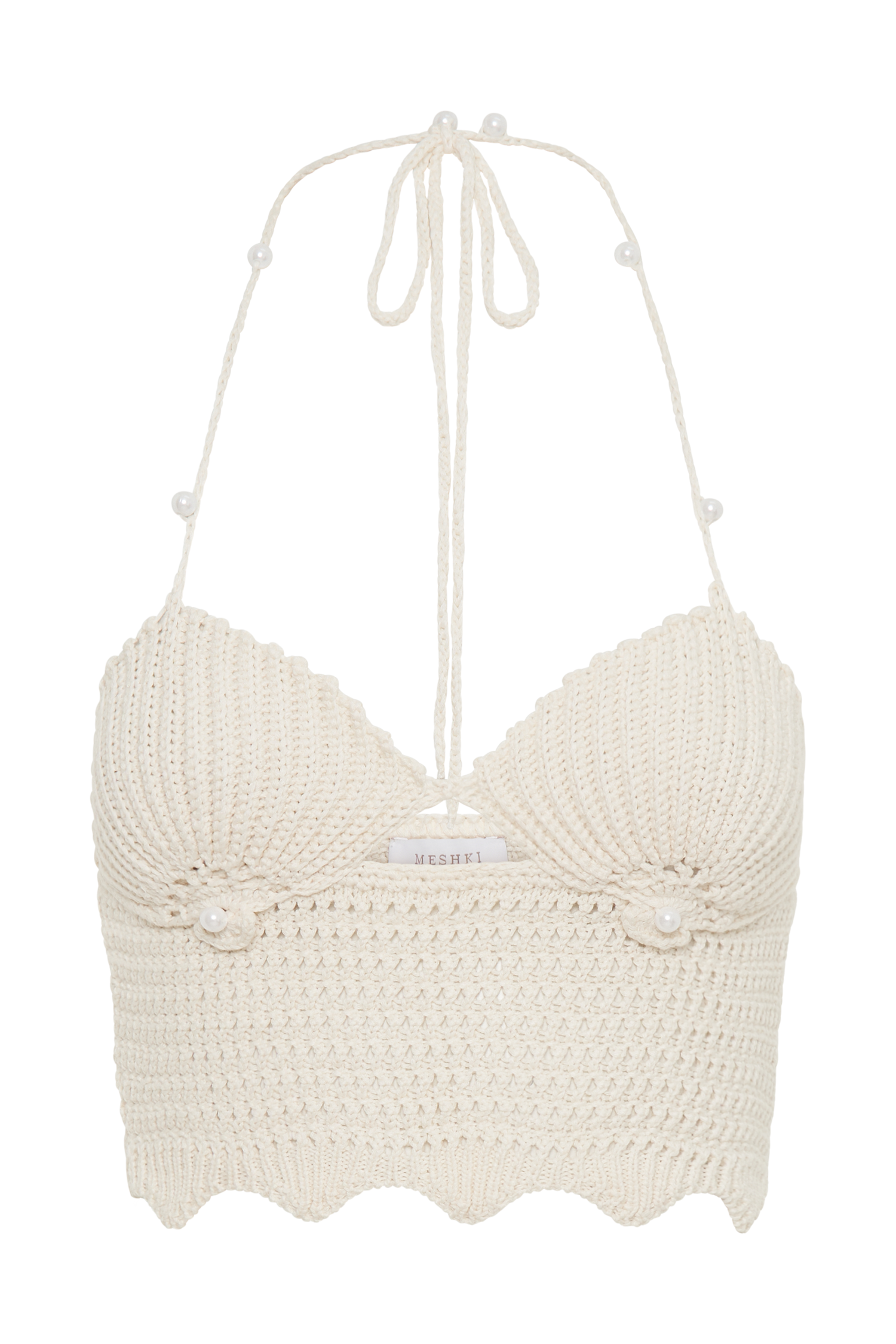 Kira Shell Cup Knit Top - Buttercream