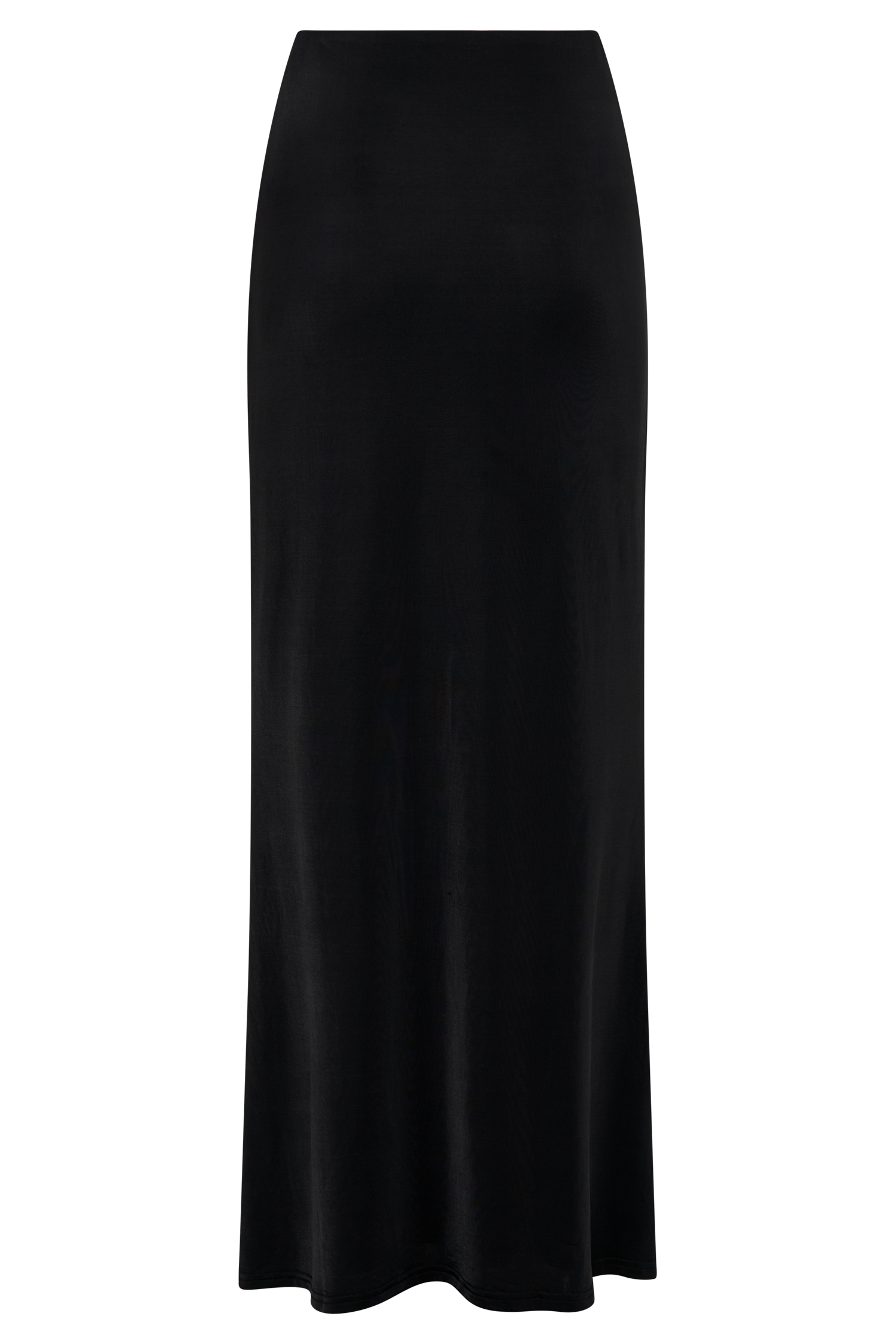 Bruna Slinky Fishtail Maxi Skirt - Black