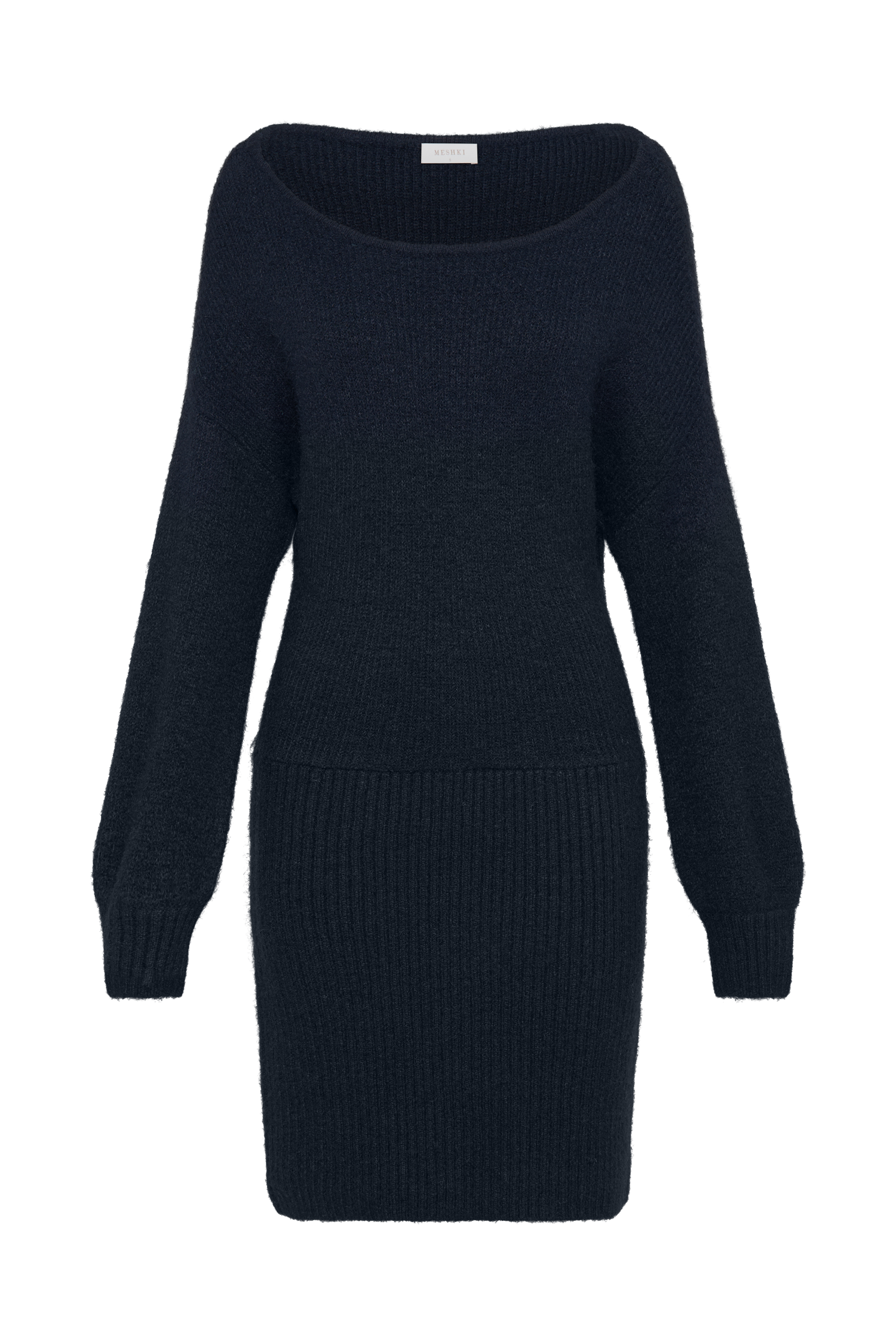 Rafferty Boat Neck Knit Mini Dress - Navy