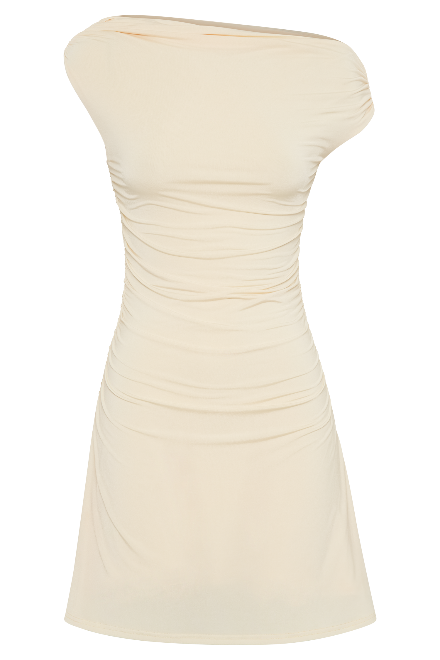 Dakoda Slinky Off Shoulder Mini Dress - Lemon