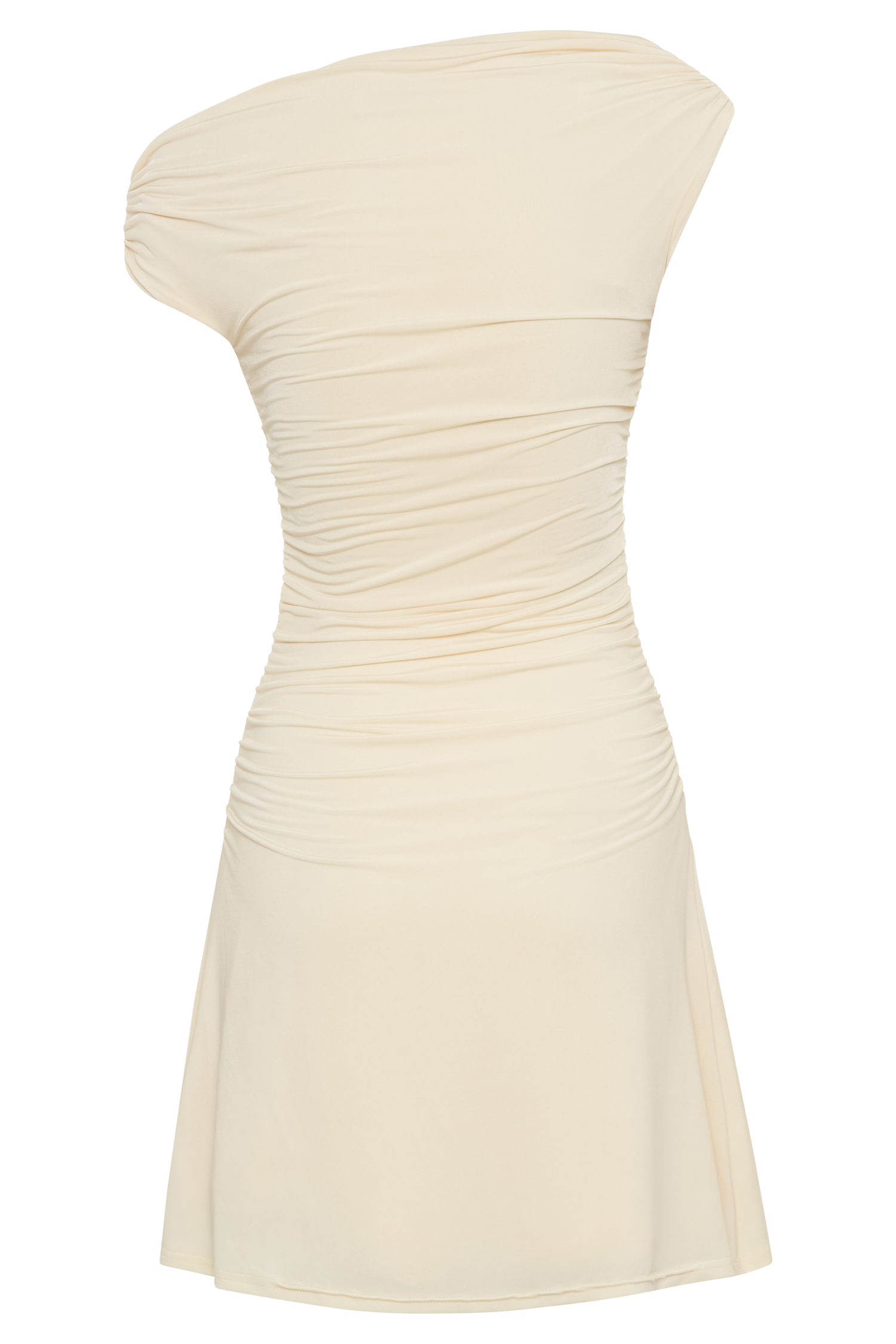 Dakoda Slinky Off Shoulder Mini Dress - Lemon